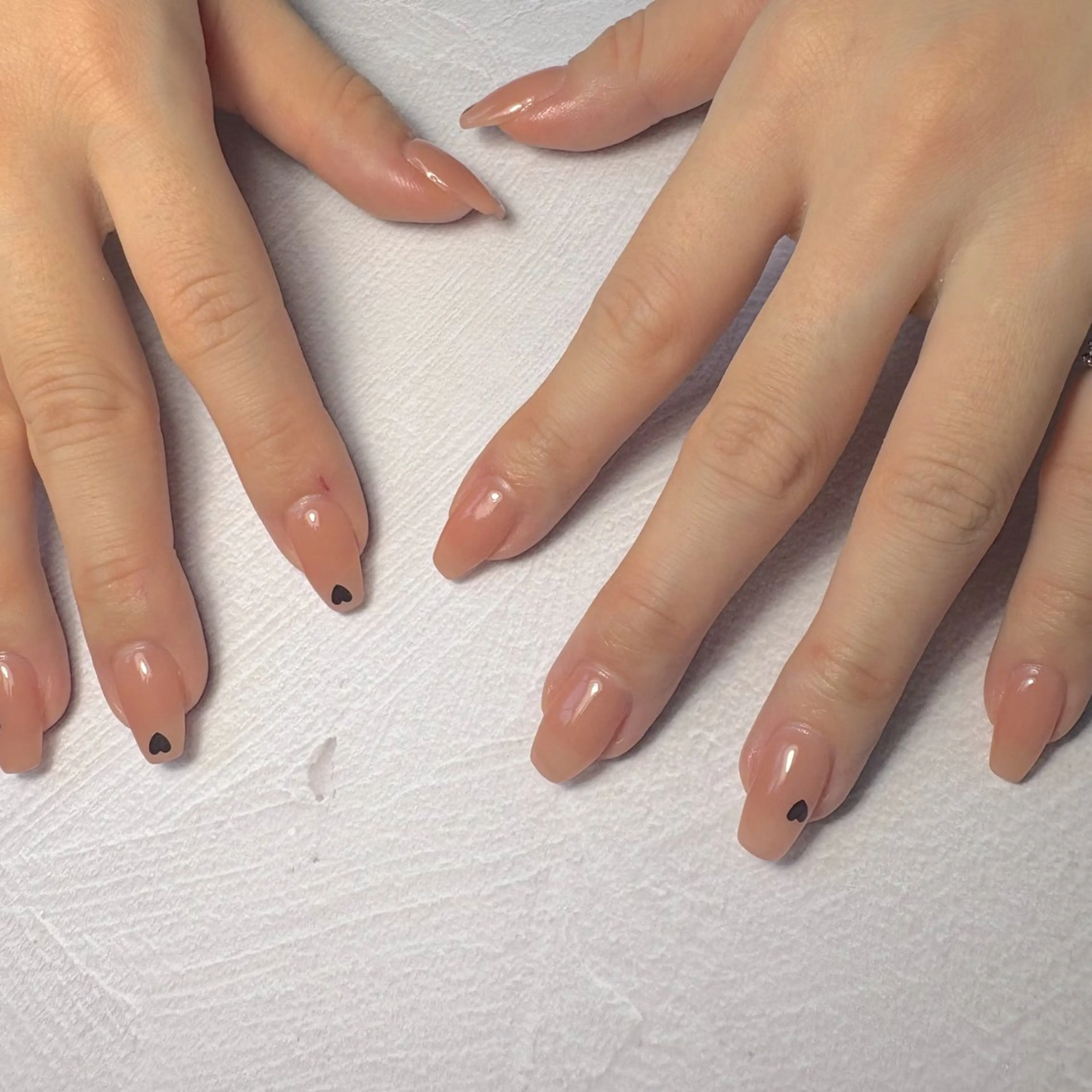 ネイル ハート オフィスネイル シンプルネイル ハンドネイル Nail Salon noiのネイルデザイン