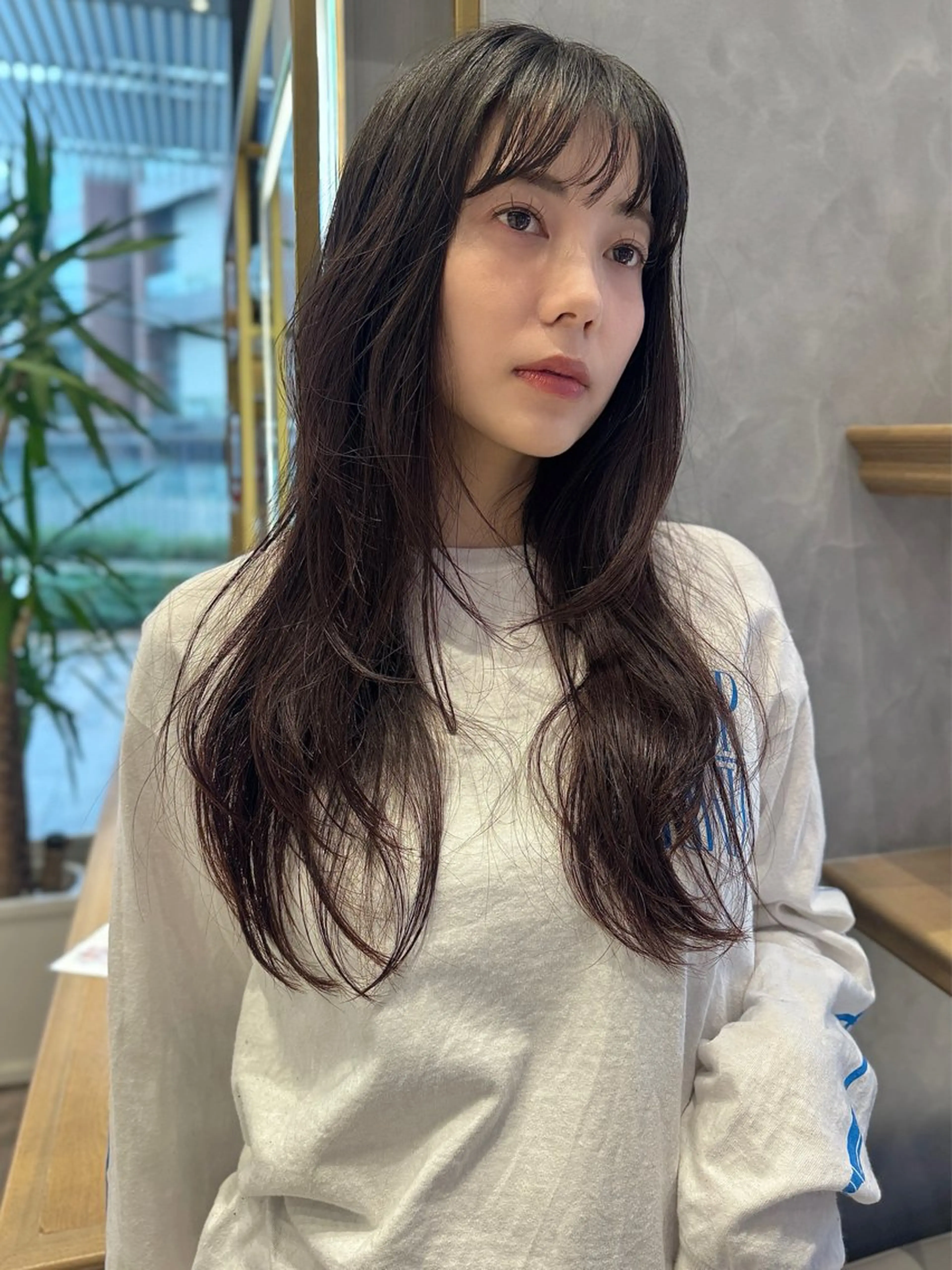 ロング カット ヘアカラー 小顔ボブショート🌸 hinakoのヘアスタイル