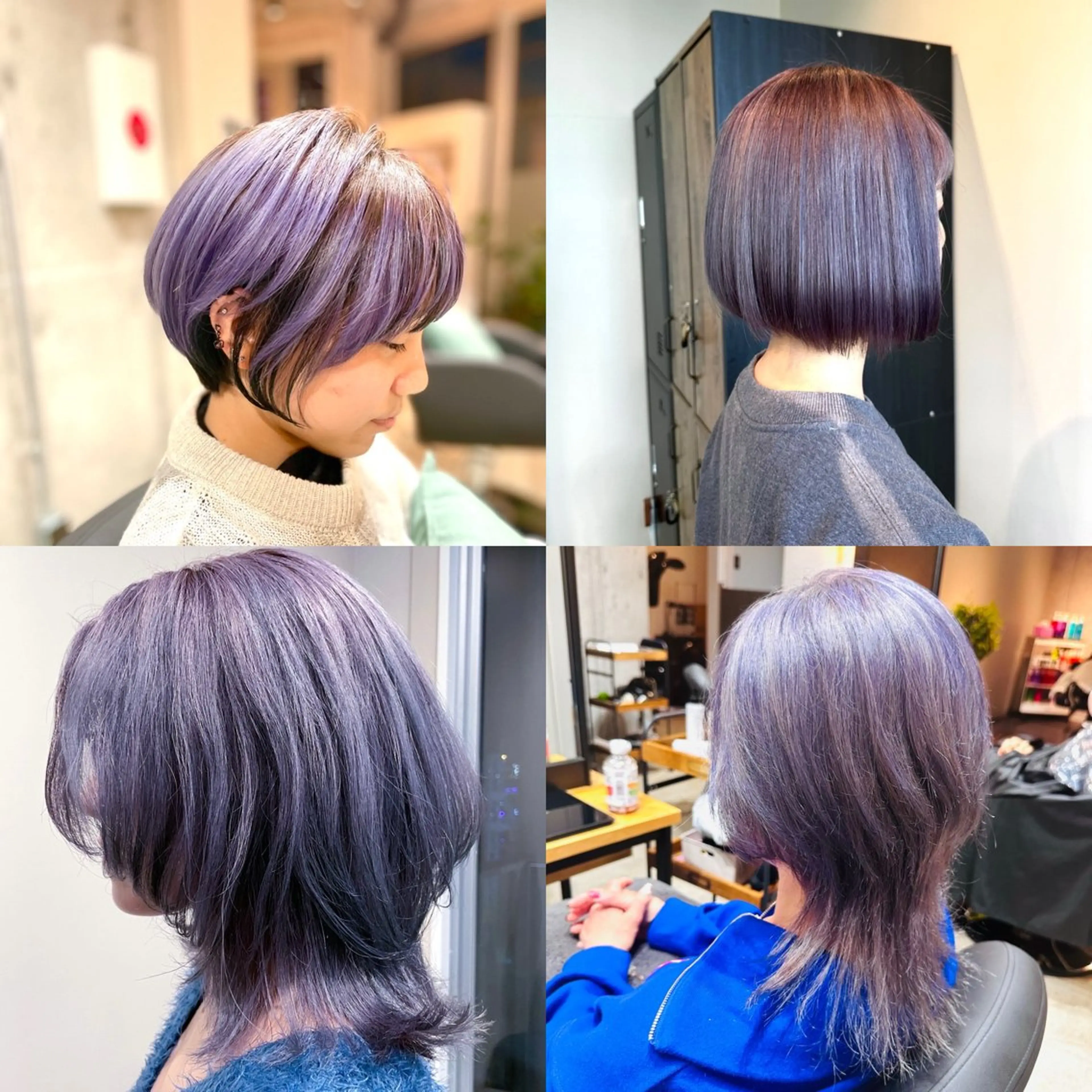 ショート カラー ラベンダーカラー ✨髪質改善/ハイトー ン/艶髪高山のヘアスタイル