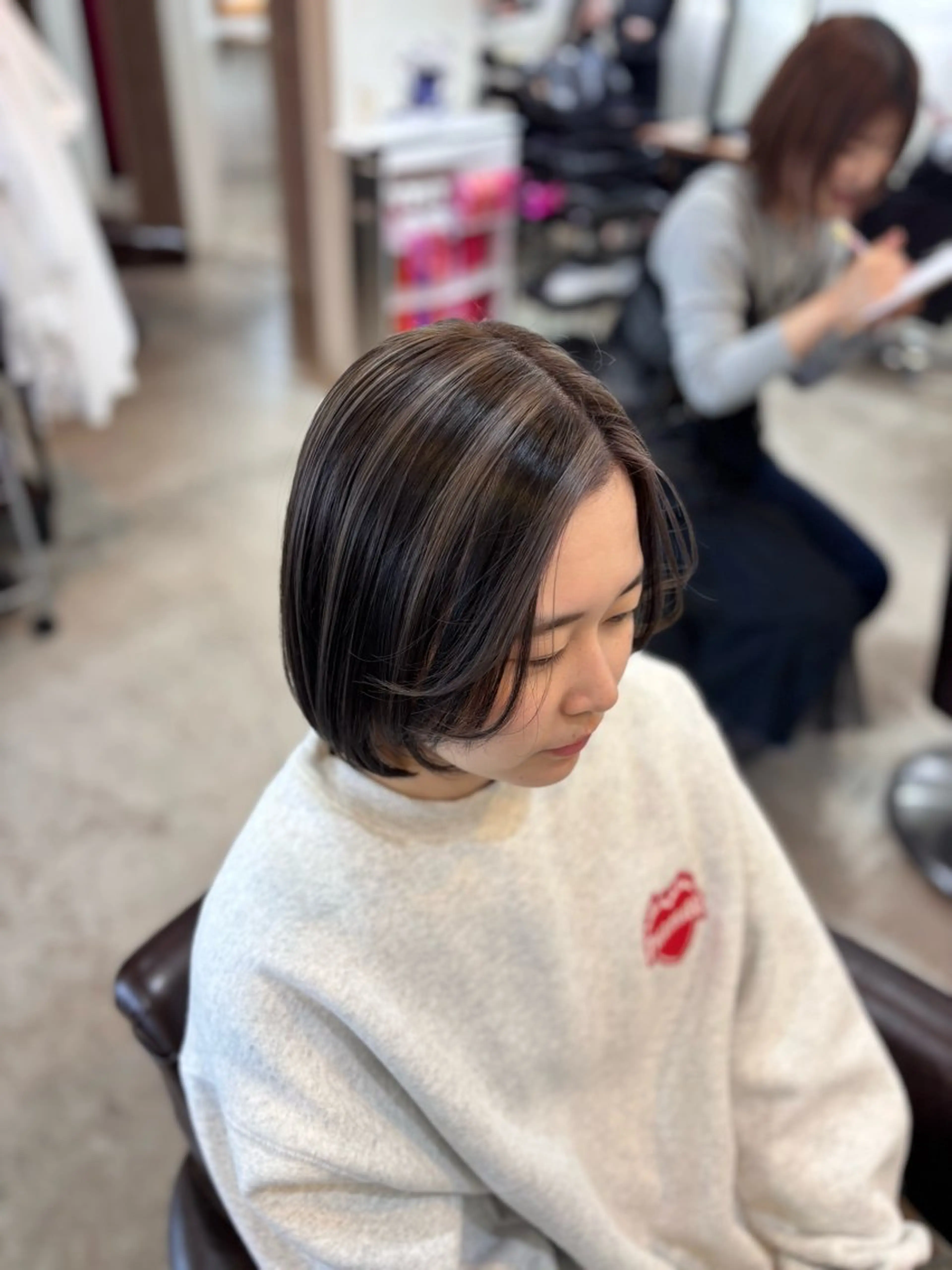 カットカラー➕ハイライトの写真