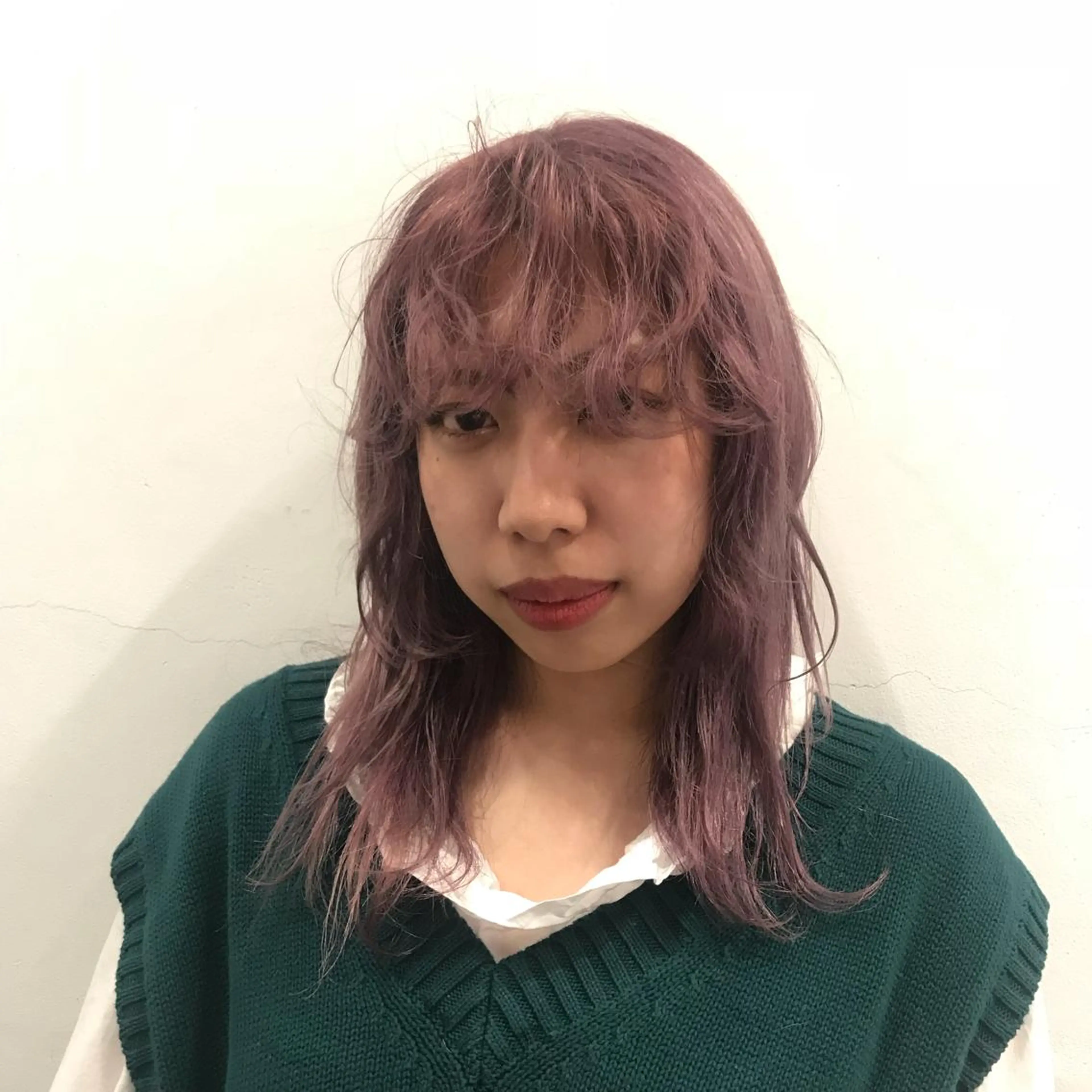 ミディアム ヘアカラー サイレント美容師 アイリィのヘアスタイル