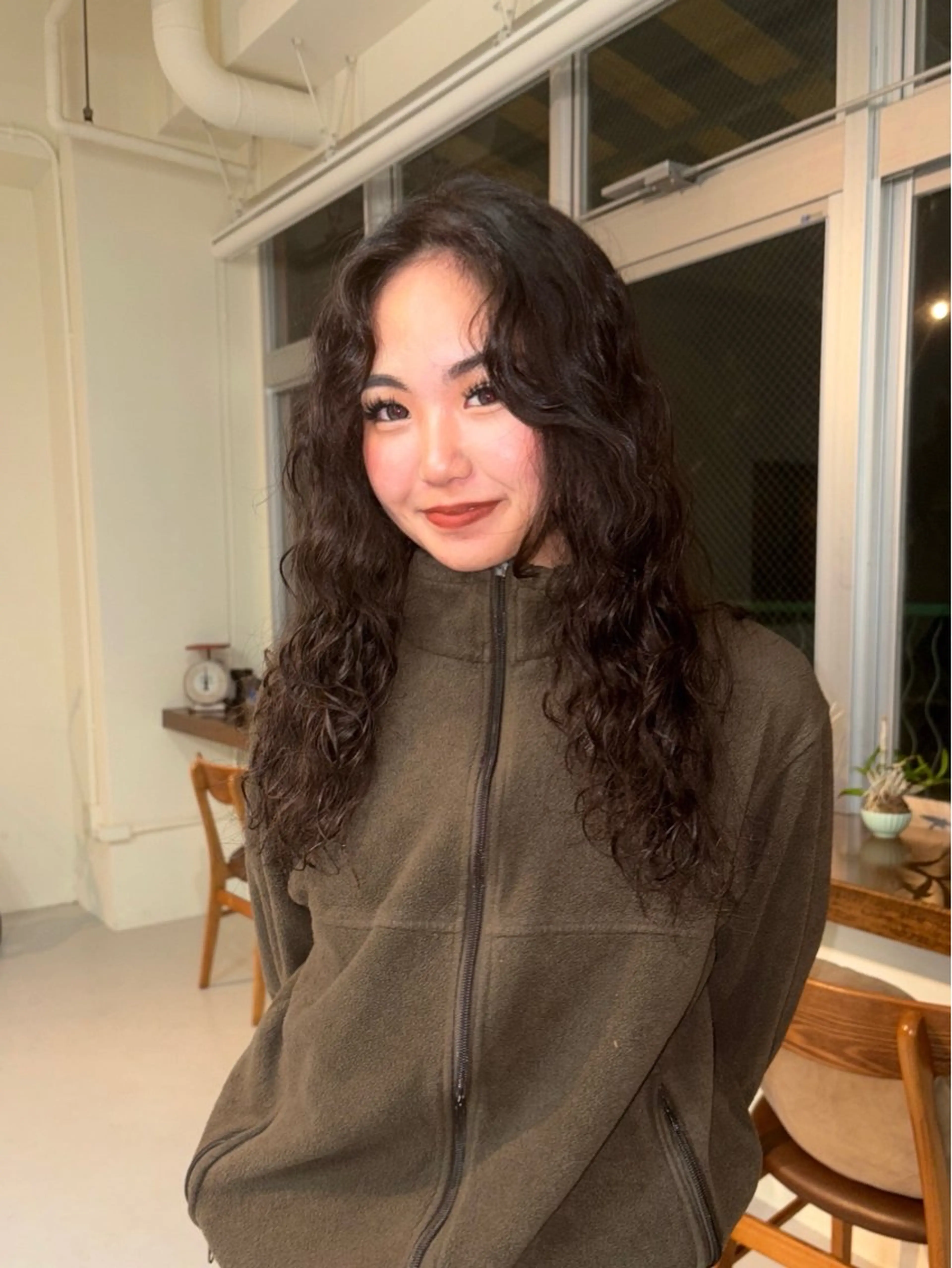 パーマ ミディアムレイヤー/ 艶カラーNorikaのヘアスタイル