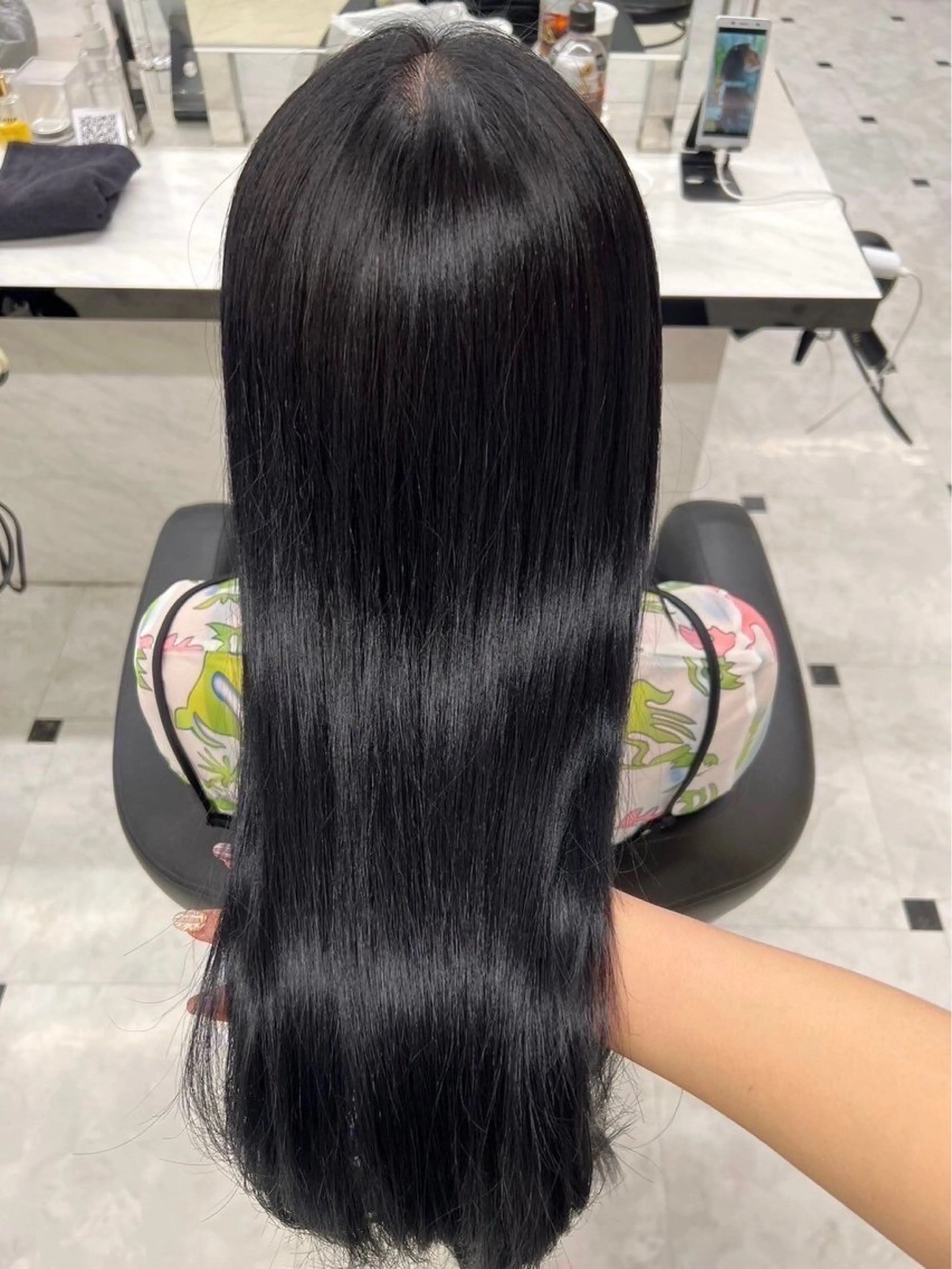 ロング ヘアカラー トリートメント 🍒暖色カラー ✖️髪質改善:みいなのヘアスタイル