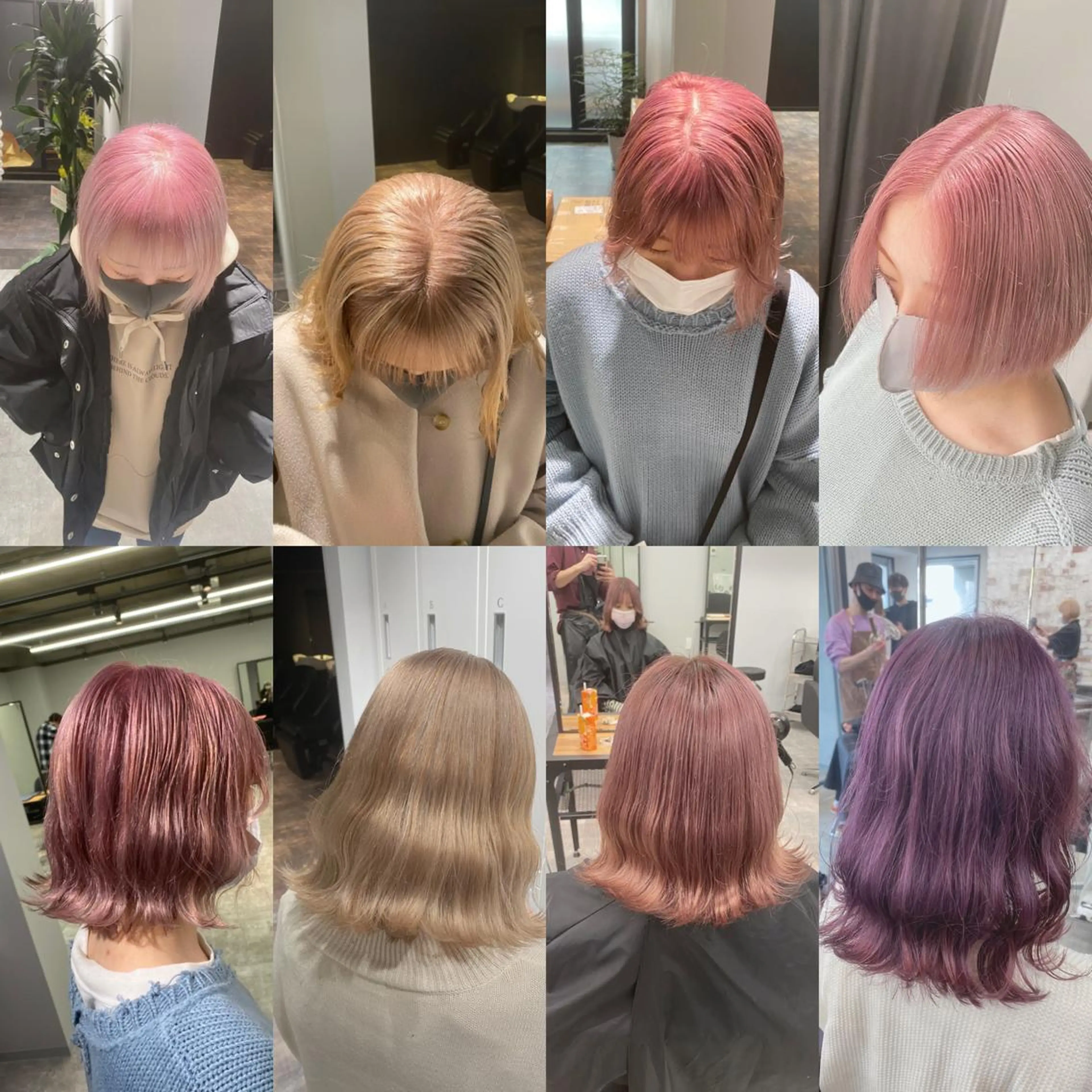 ショート カラー ブリーチ esu 天満のヘアスタイル