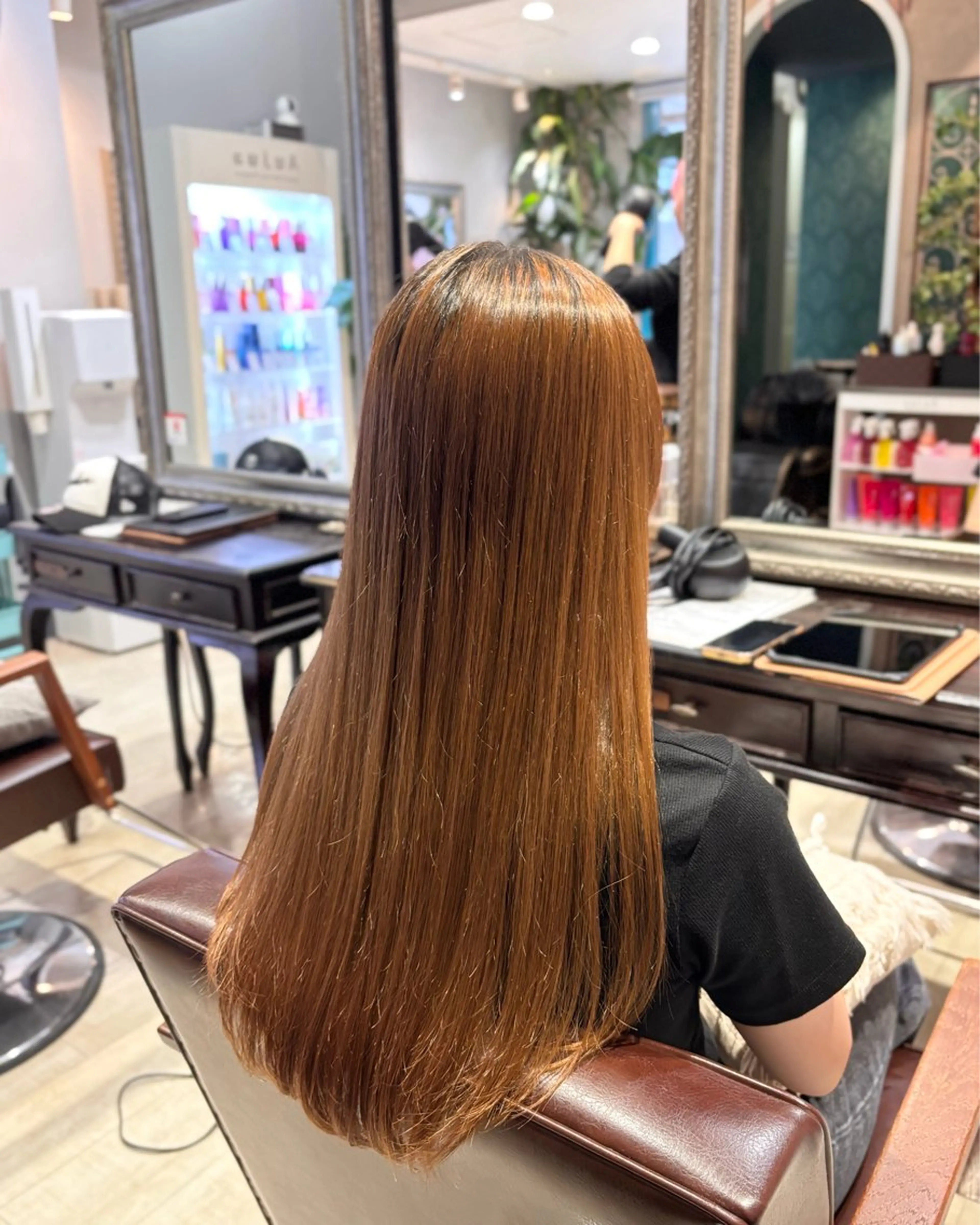 ロング パーマ カット 縮毛矯正 🌱なゆみ🌱透明感 /ナチュラル/高宮のヘアスタイル