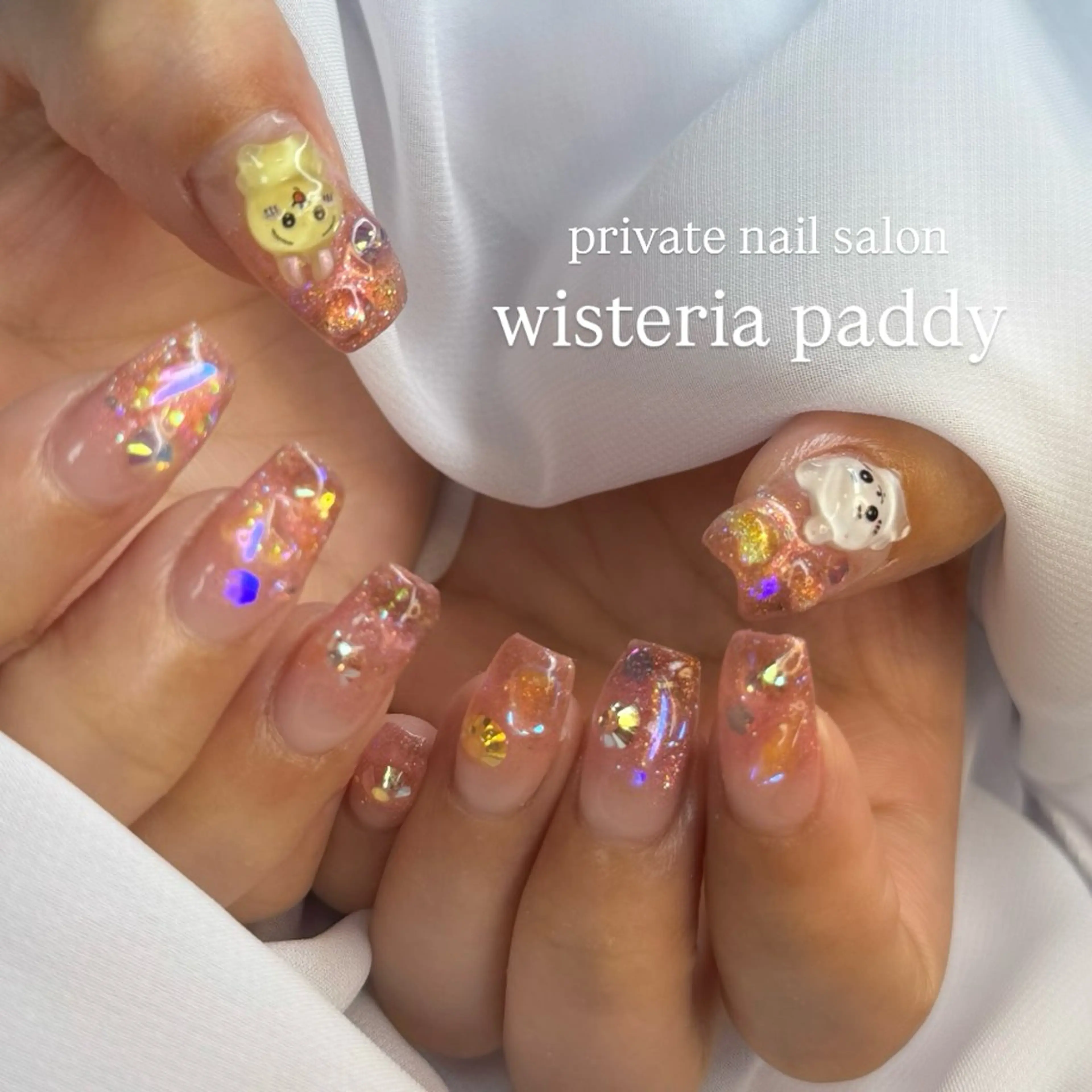 ネイル アートネイル オーロラネイル Wisteria Paddyのネイルデザイン