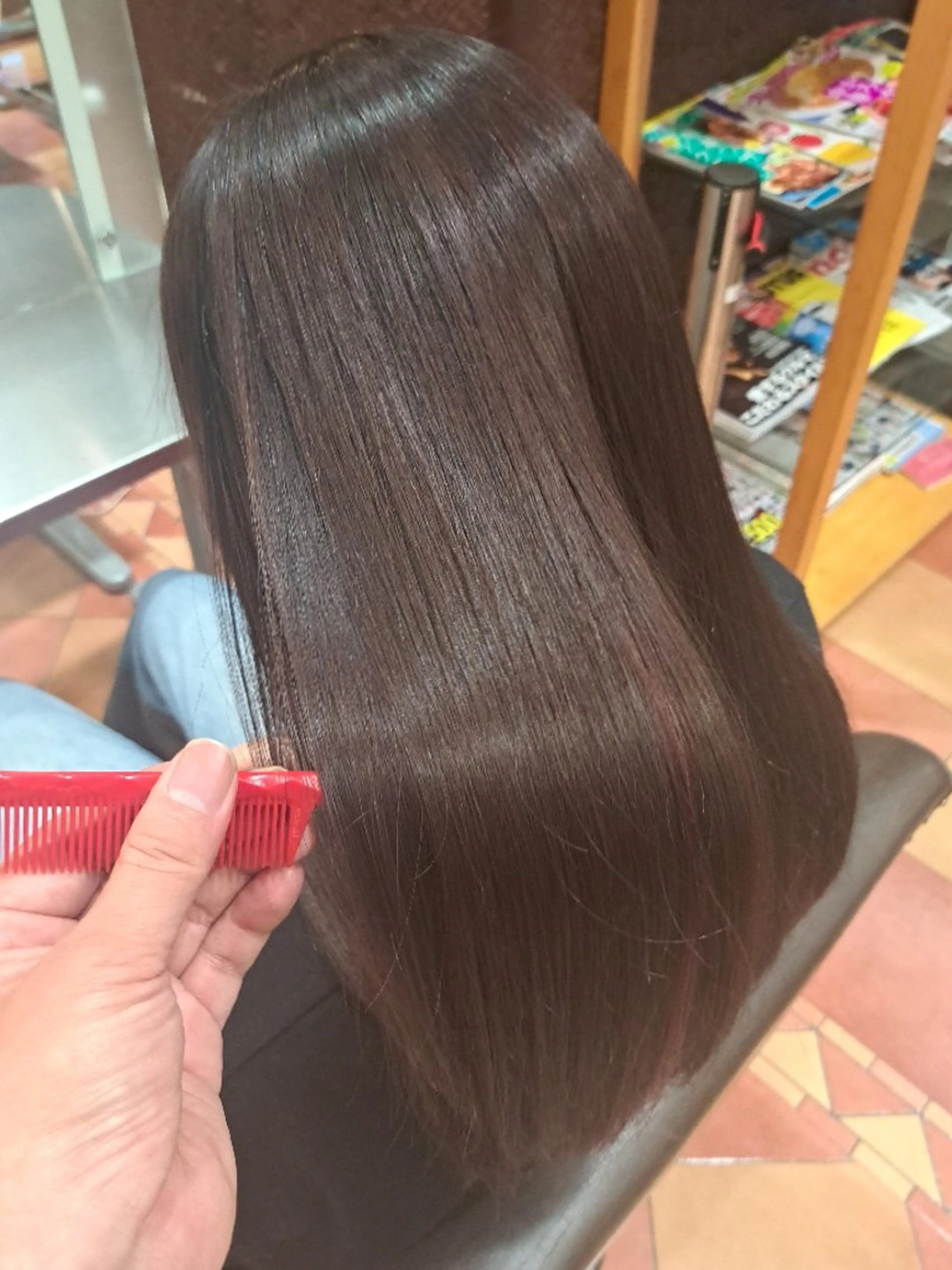 ロング 髪質改善 縮毛矯正 トリートメント 山内 泰輝のヘアスタイル