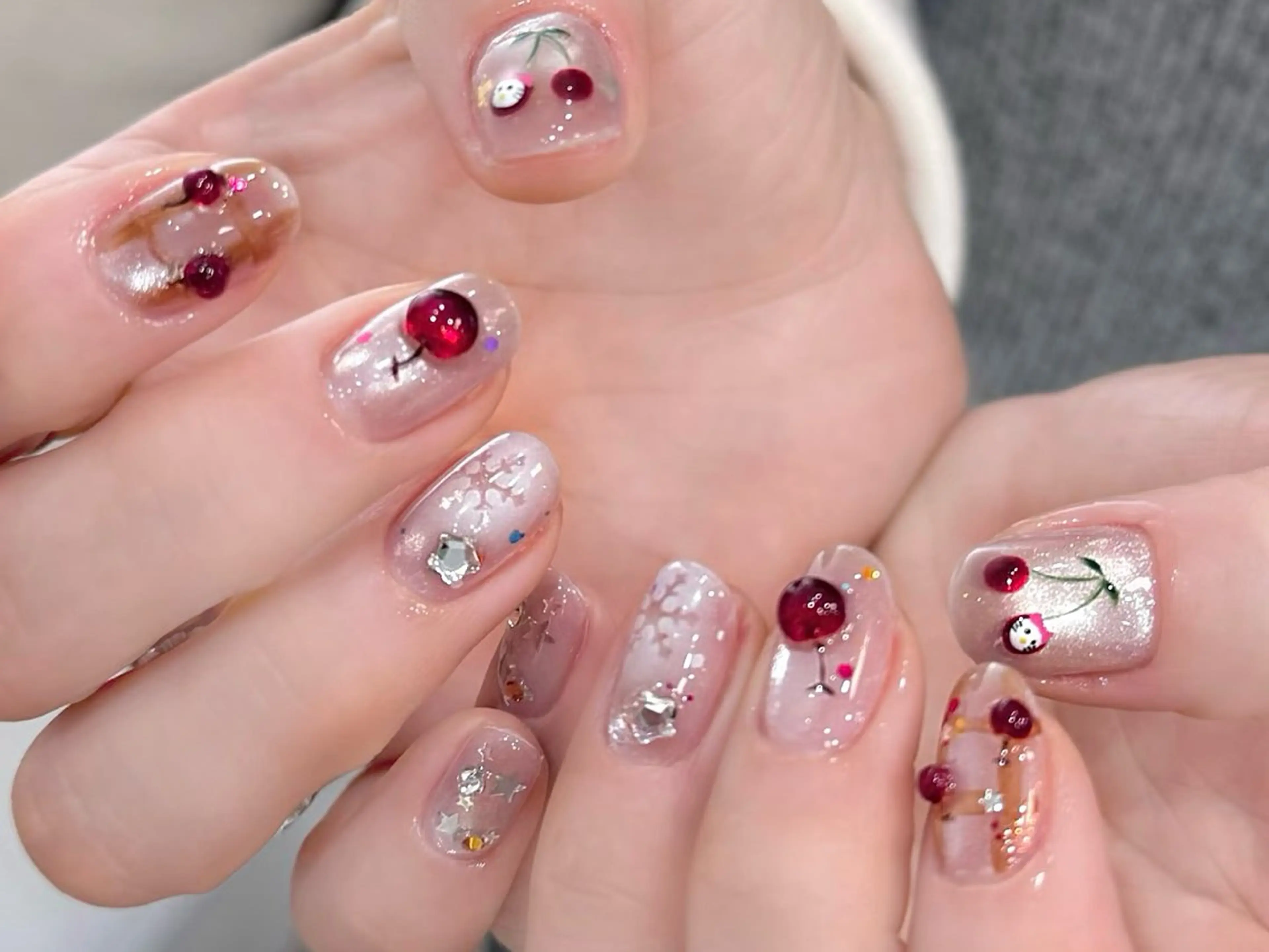 ネイル アートネイル チークネイル 長さ出し フットネイル ジェルネイル ハンドネイル ハンドケア ラッキーネイルサロン 西川口東口店のネイルデザイン