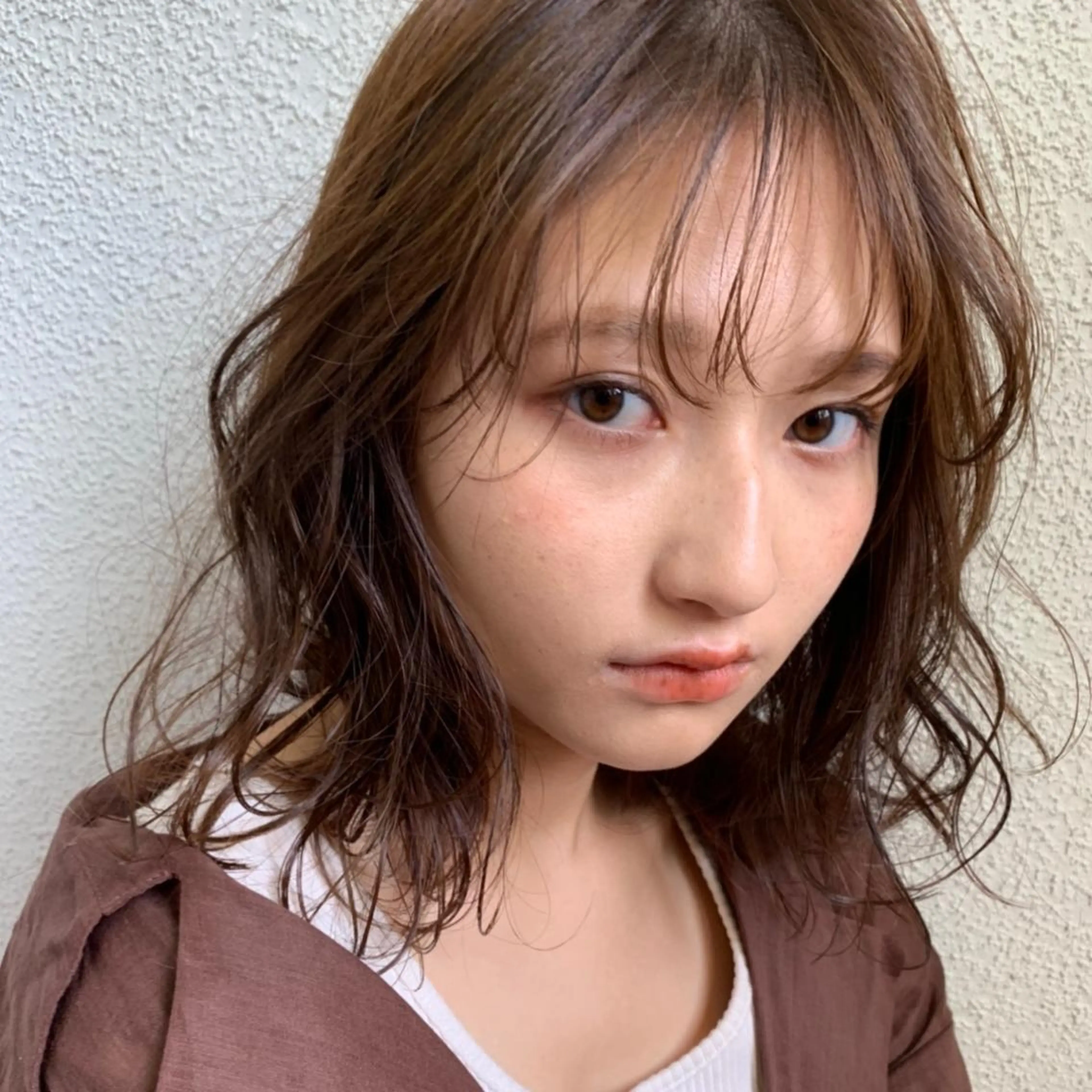 ミディアム カラー ブラウンカラー 韓国ヘア /男女☘️ 細江 美紅のヘアスタイル