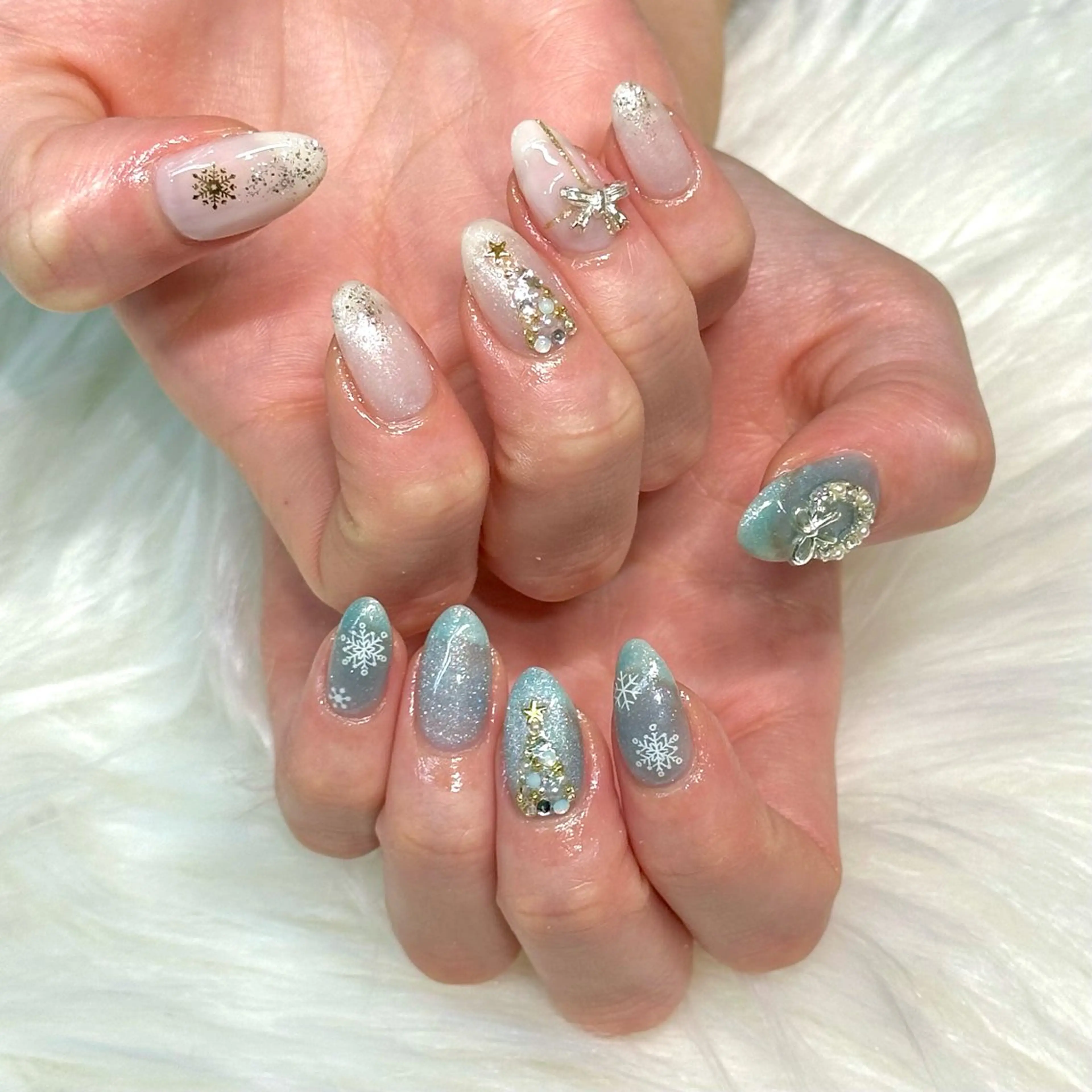 ネイル 冬ネイル クリスマス ハンドネイル Bianca浦和西口 Takenouchiのネイルデザイン