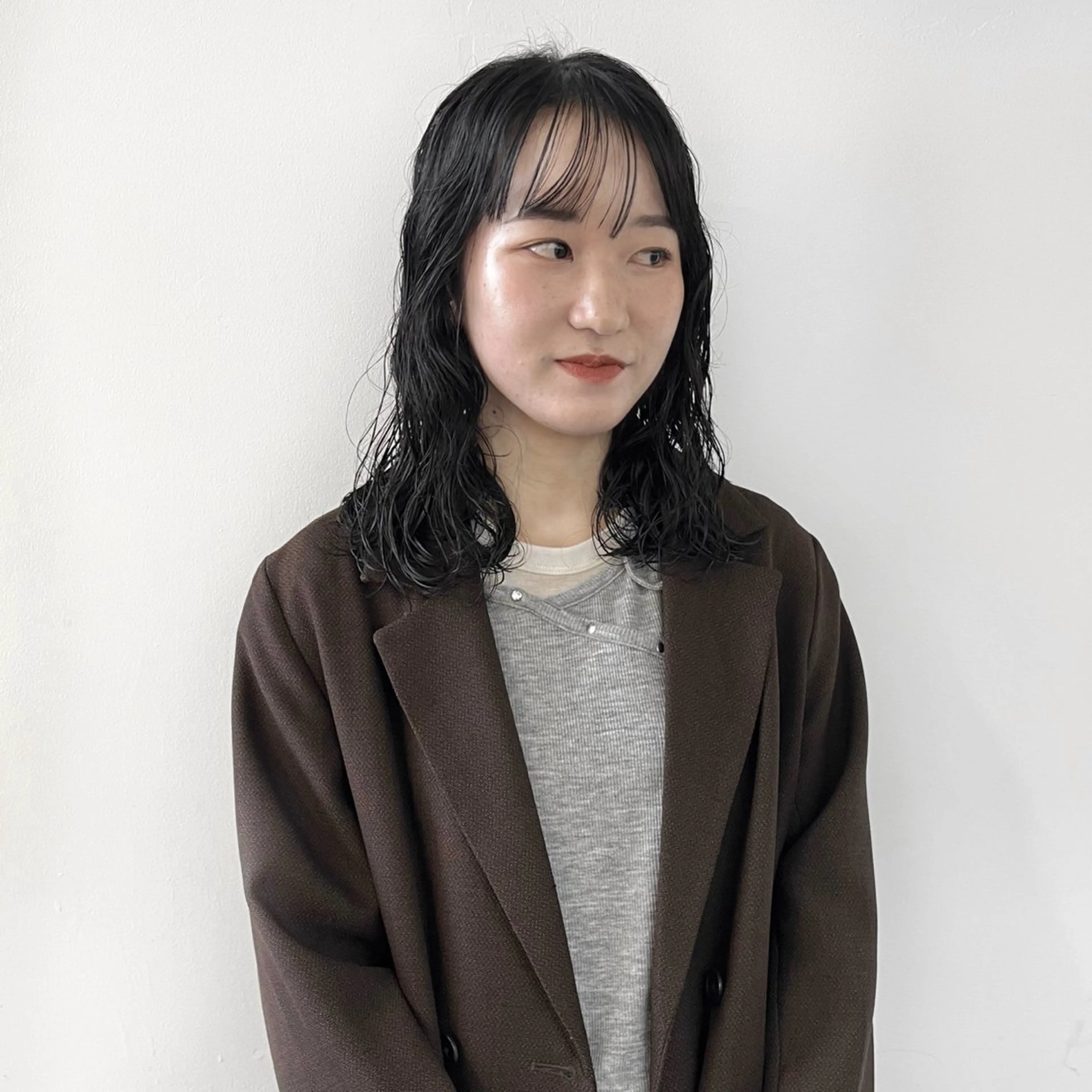 ミディアム 小山夕稀/ニュアンス パーマ/新城のヘアスタイル