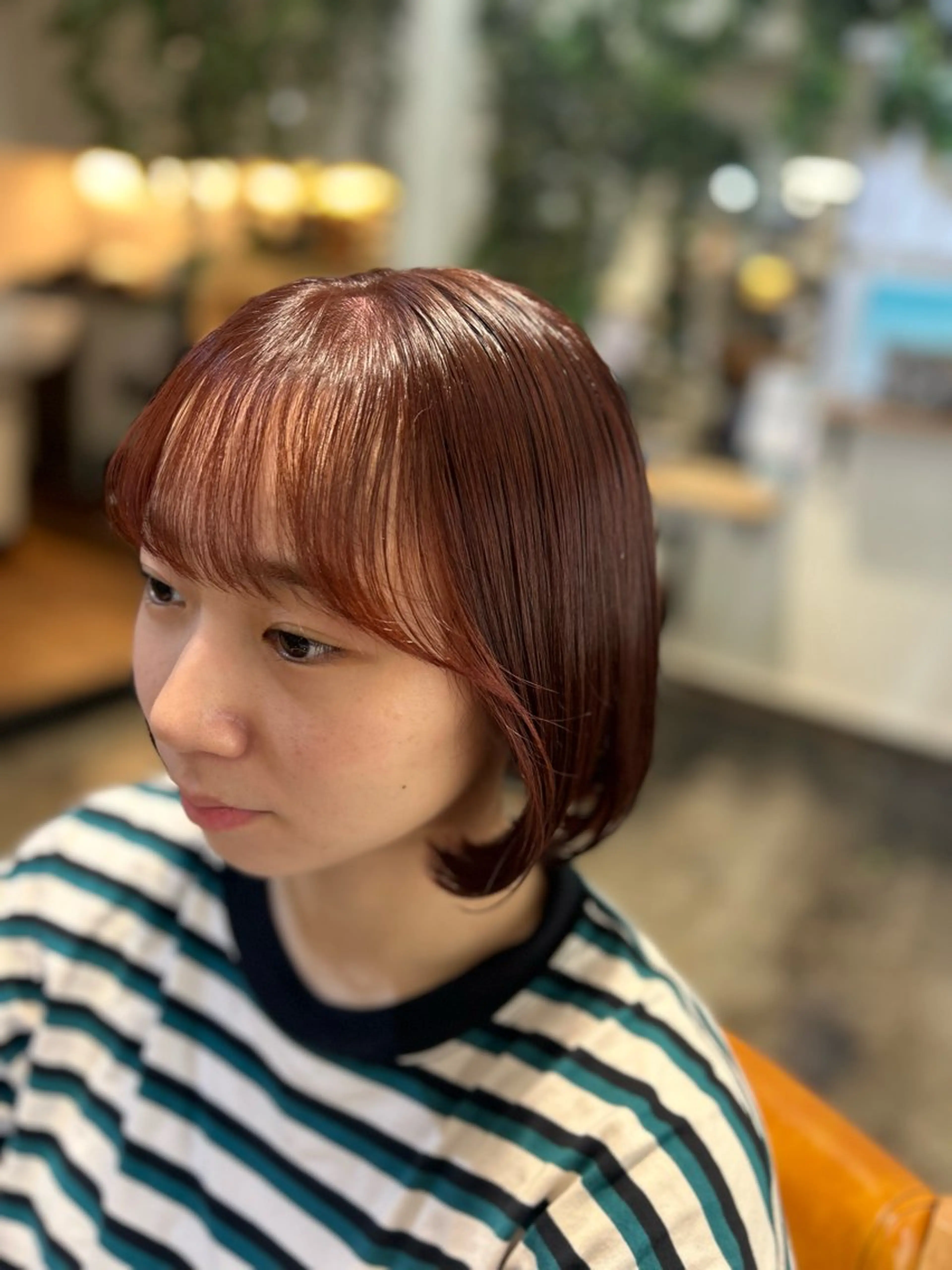 ショート カラー ブラウンカラー ピンクカラー ピンクブラウン ヘアカラー 艶髪/レイヤー 🦋MIYUUのヘアスタイル