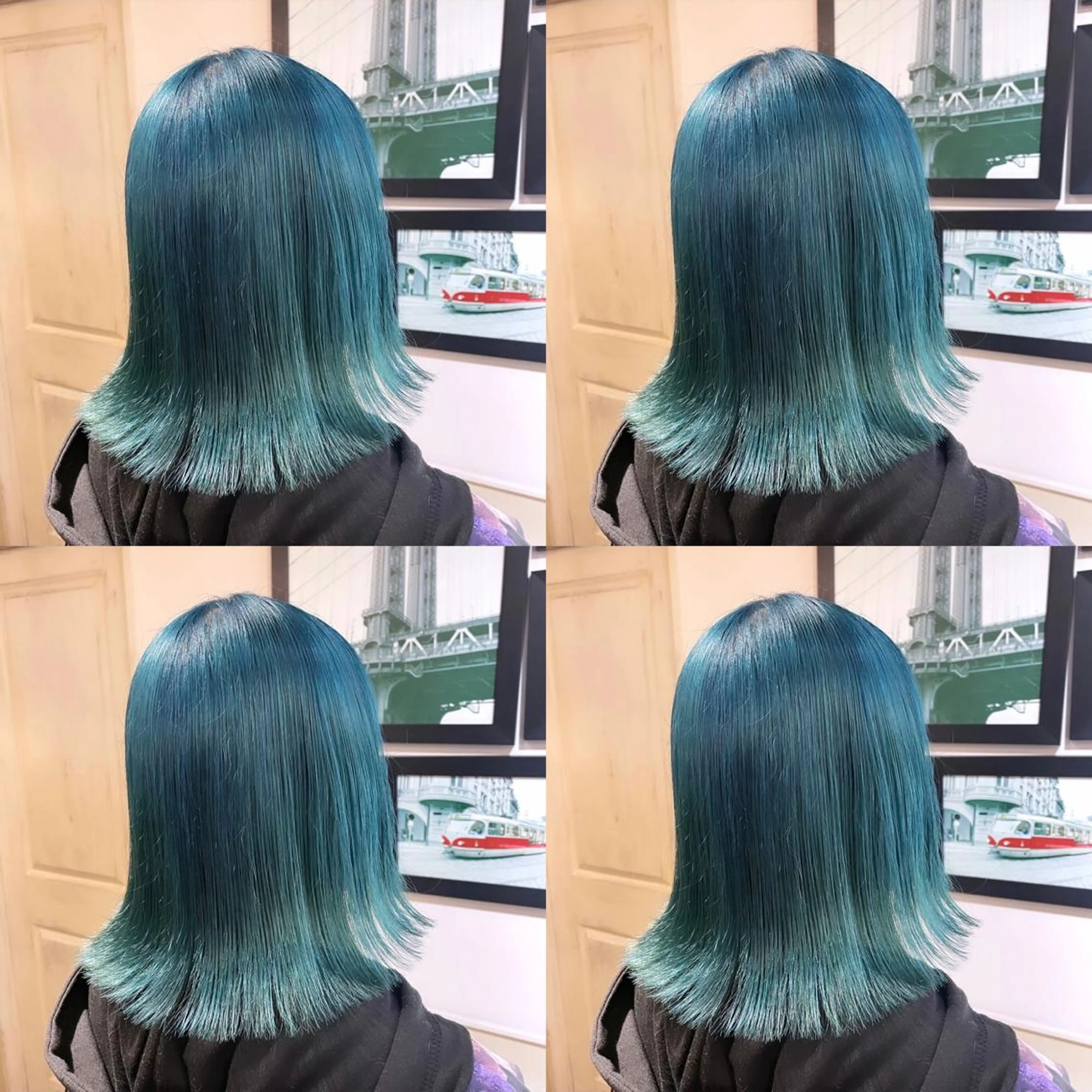 ミディアム カラー エメラルドグリーン 🌟トップデザイナー 高橋🌟のヘアスタイル