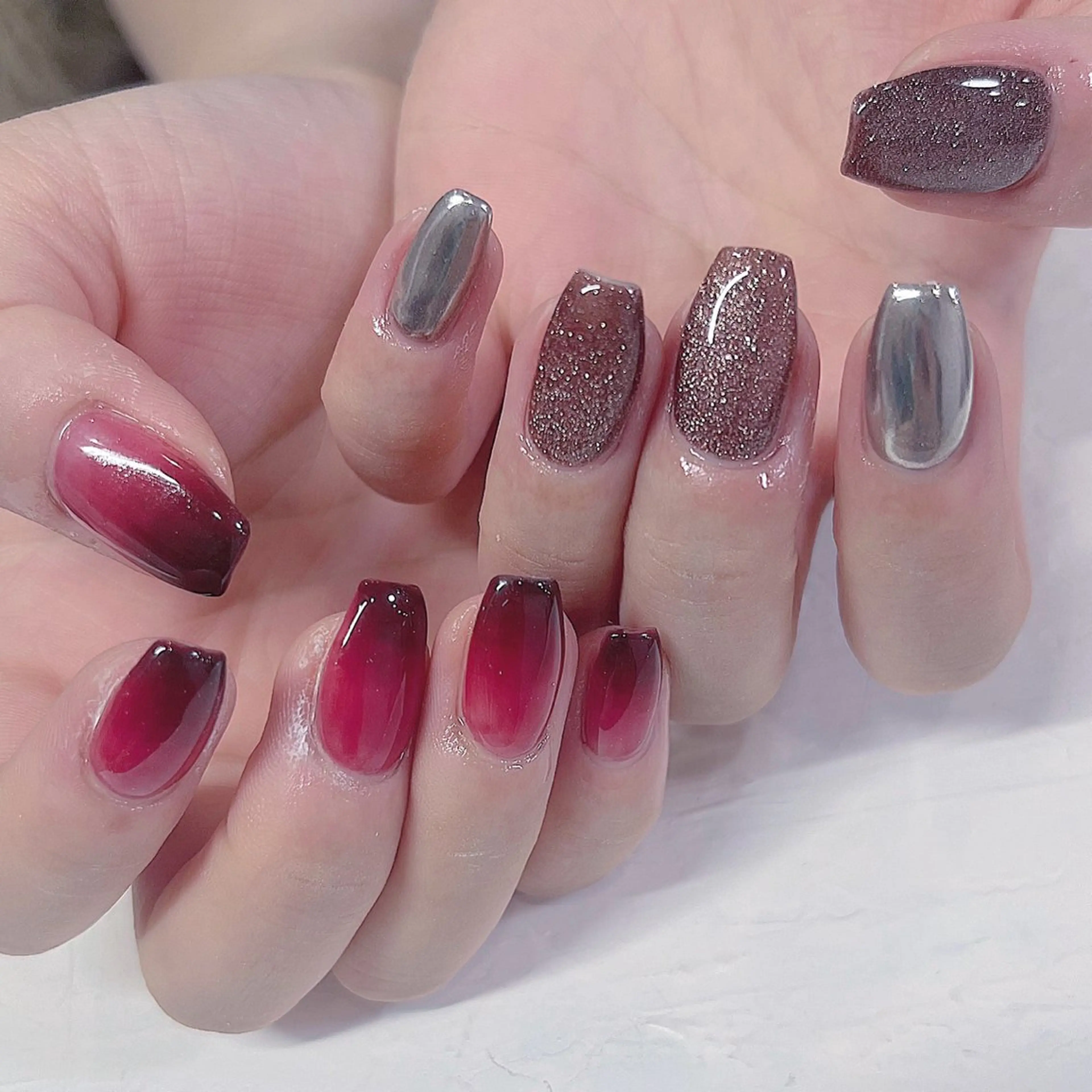 ネイル マグネットネイル Maya 🧊🫧‪のネイルデザイン