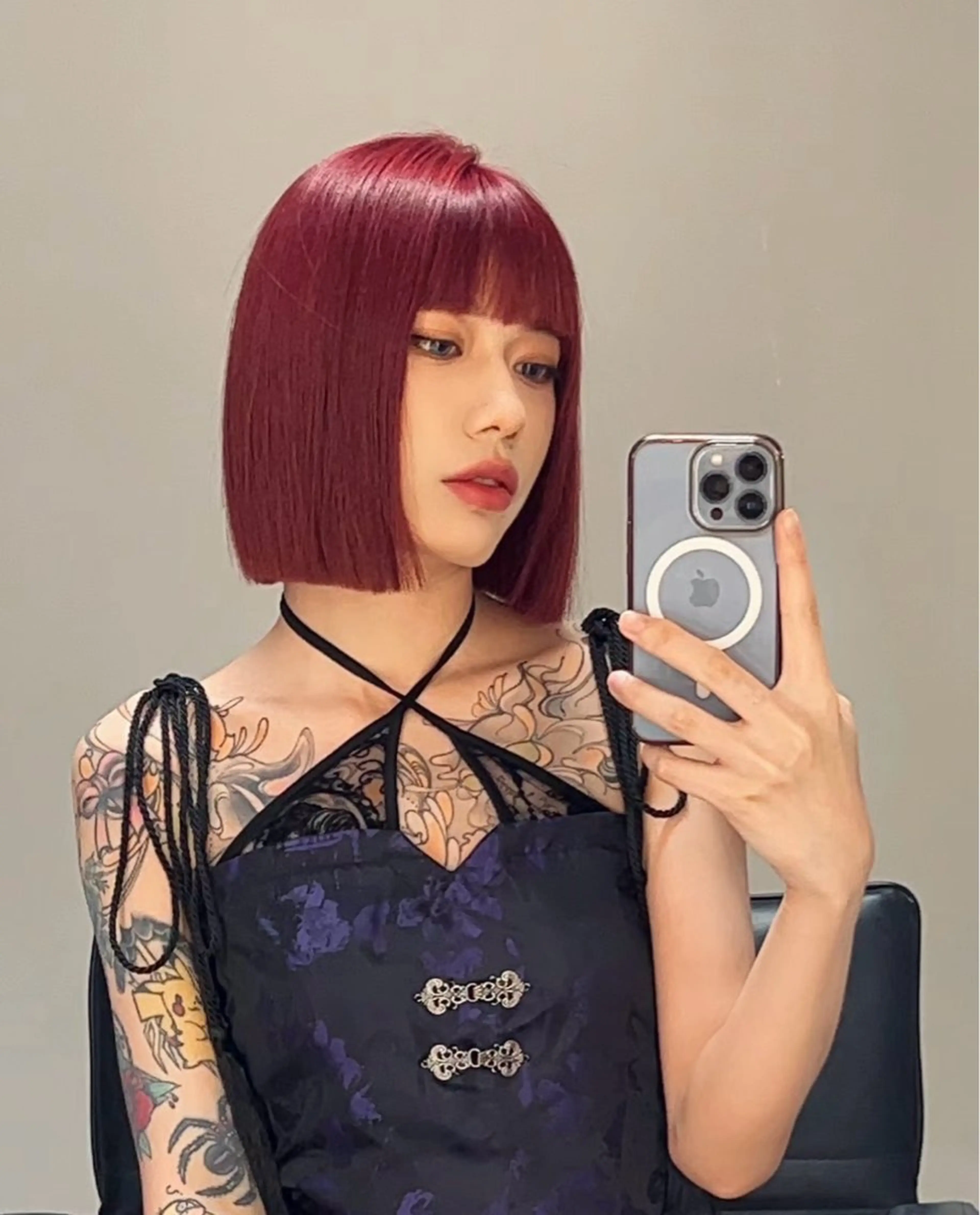 ミディアム カラー カット ヘアカラー トリートメント ワンホン/エクステ ケラチン/Kaitoのヘアスタイル