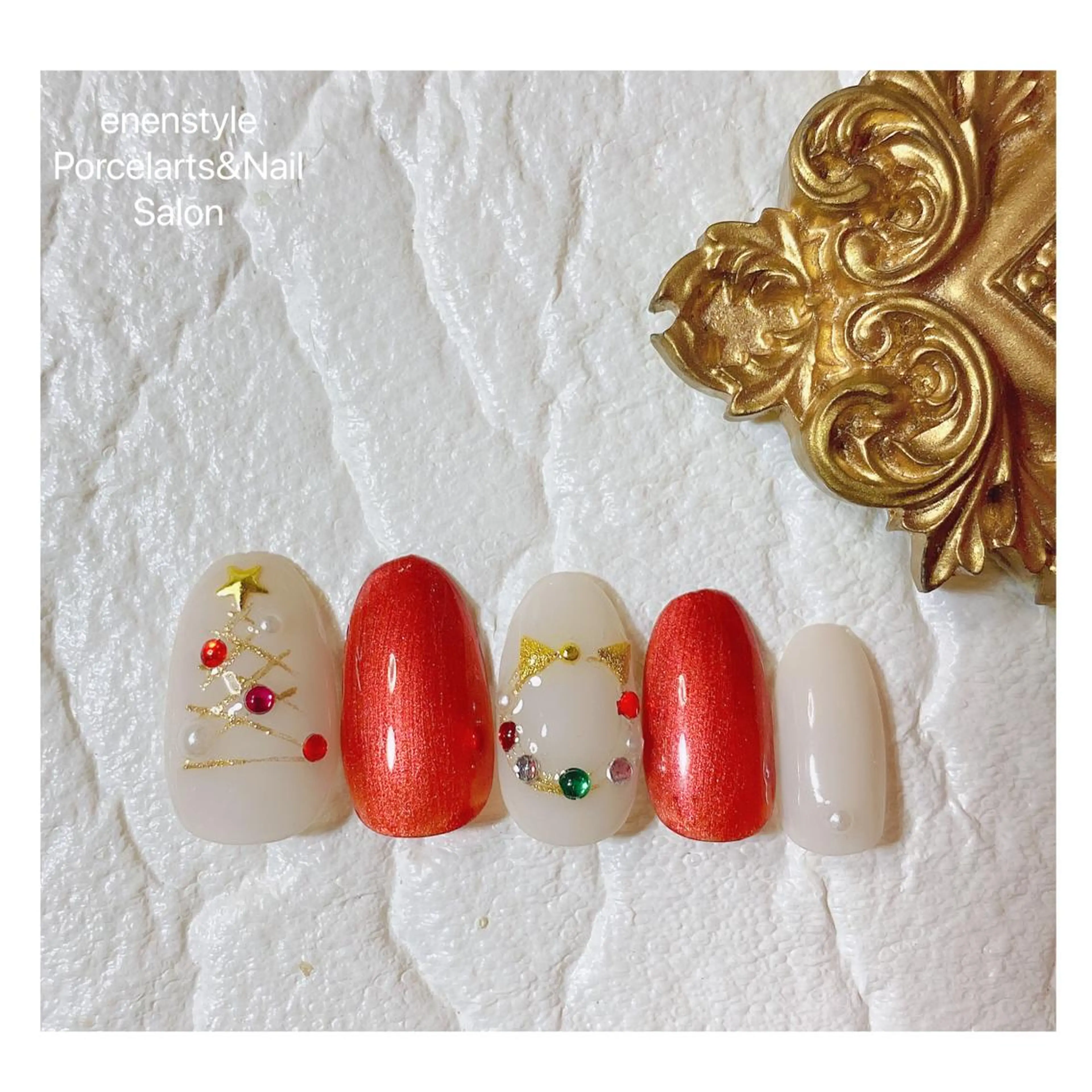 ミディアム ネイル ハンドネイル 👑enen style👑のネイルデザイン