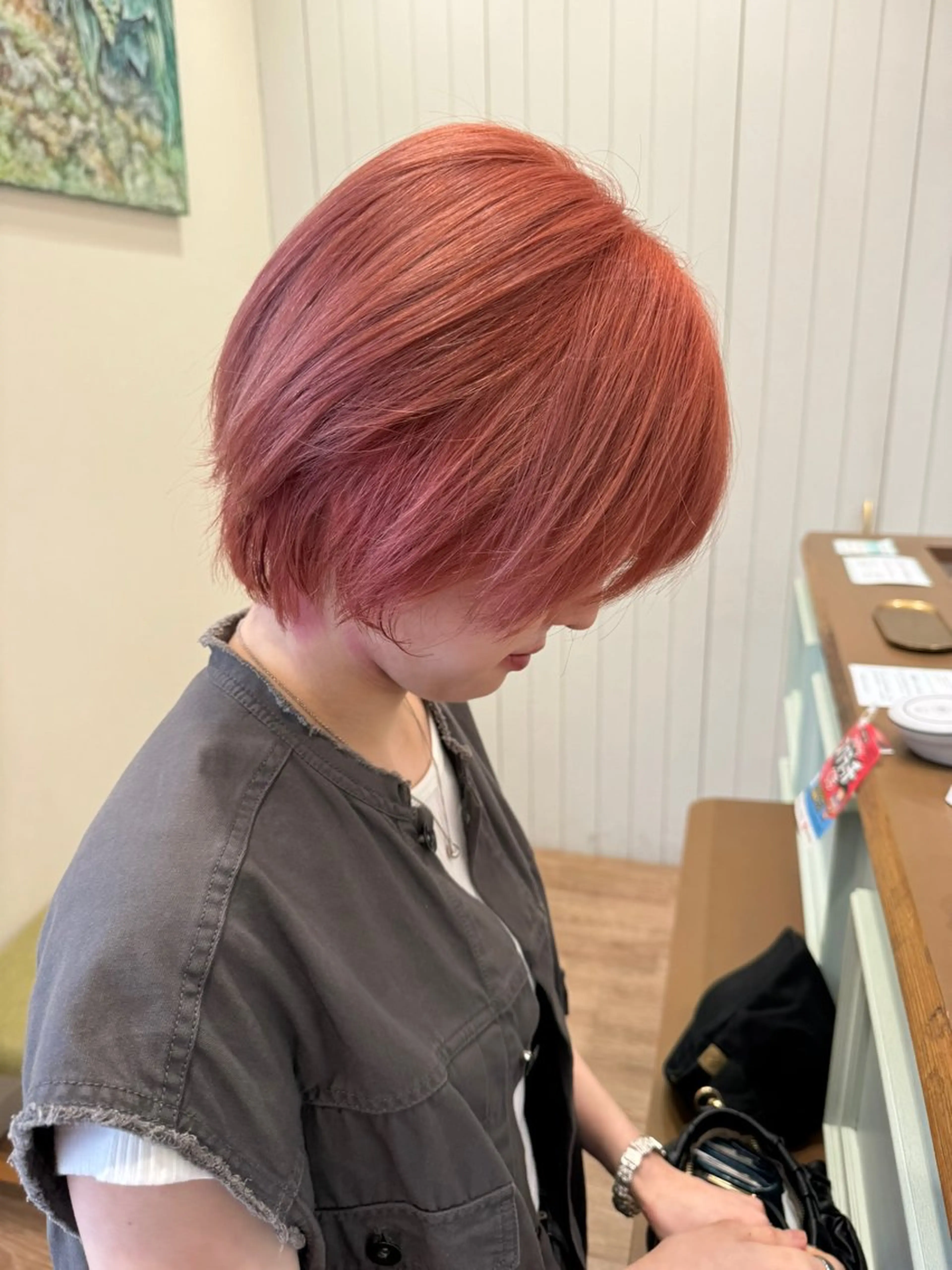 ショート カラー ヘアカラー メンズカット/ ブリーチ/かほのヘアスタイル