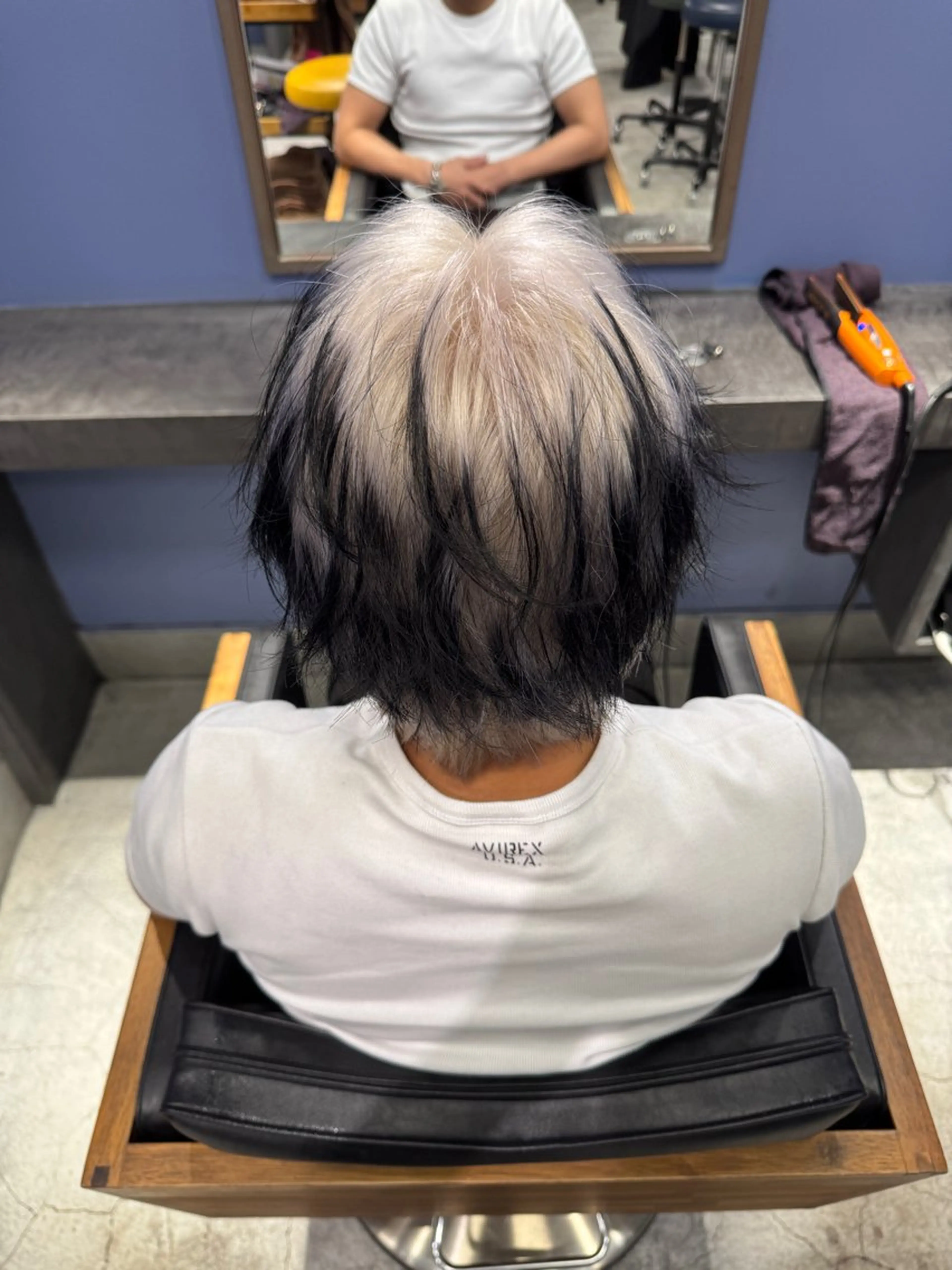 ショート カラー メンズ カット ヘアカラー だいち/ブリーチ/ レイヤーカットのヘアスタイル