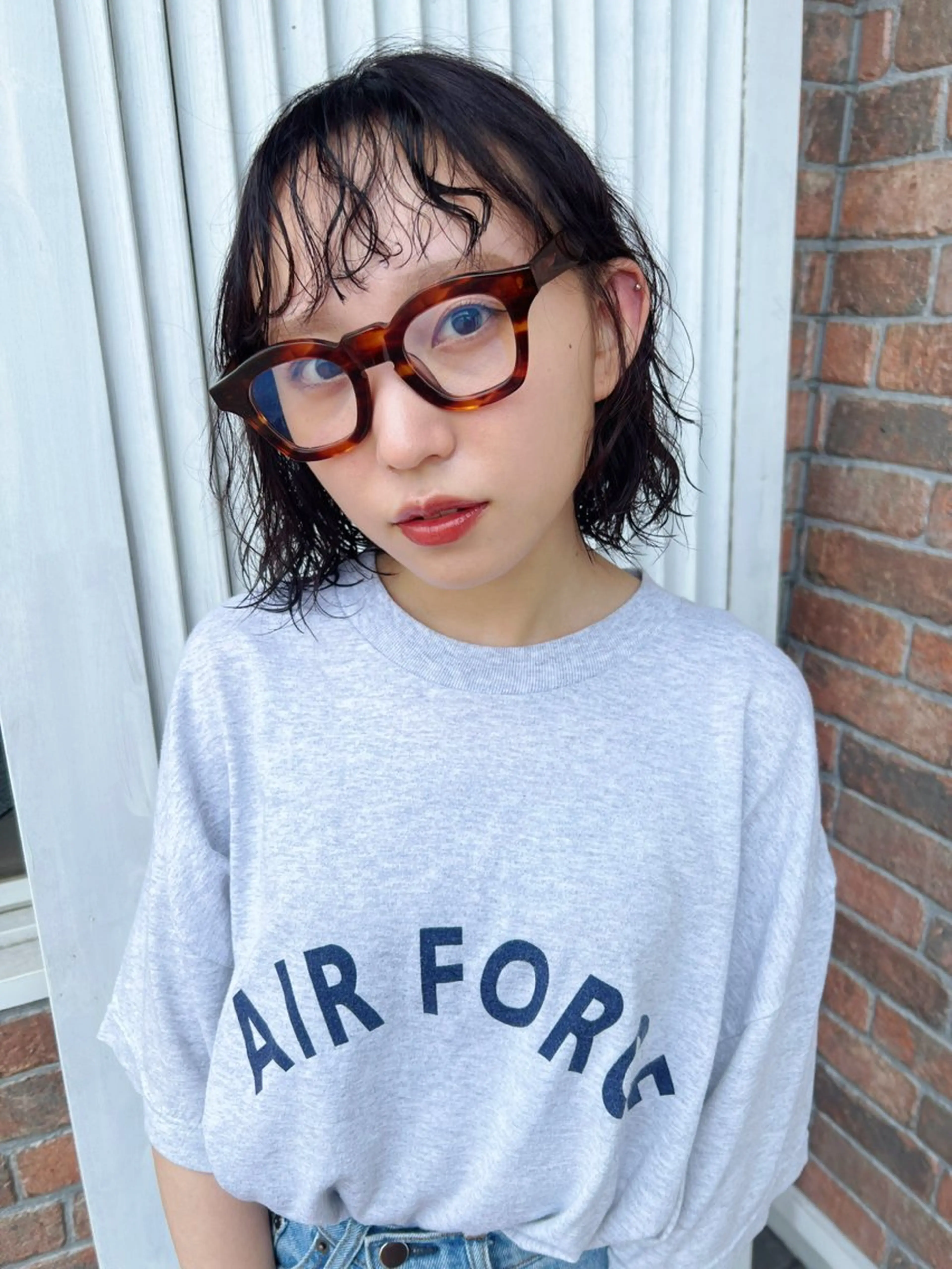 くるくるパーマ+カットの写真