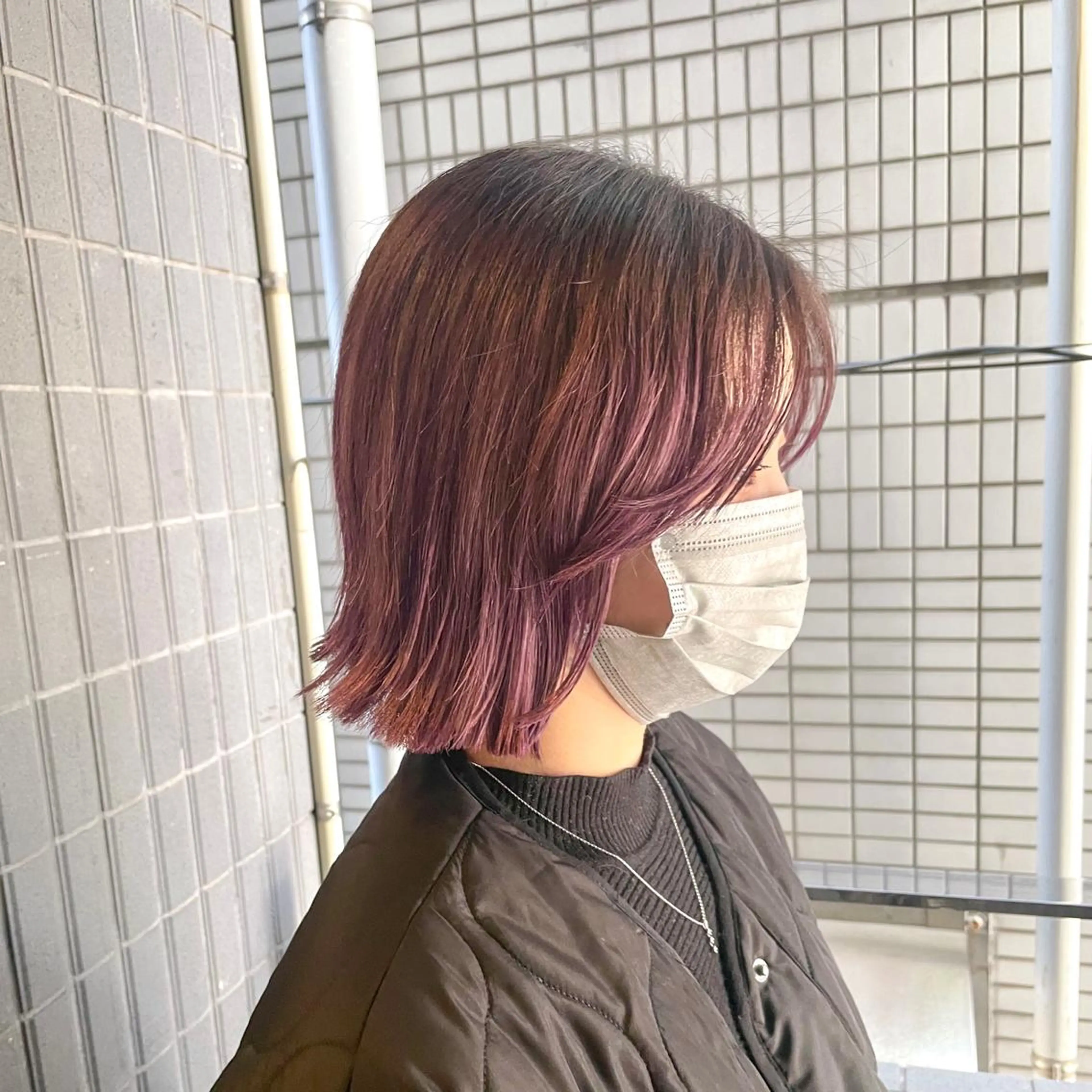 ミディアム カラー ヘアカラー トリートメント ショート/ボブ/ 透明感カラー/ほのかのヘアスタイル