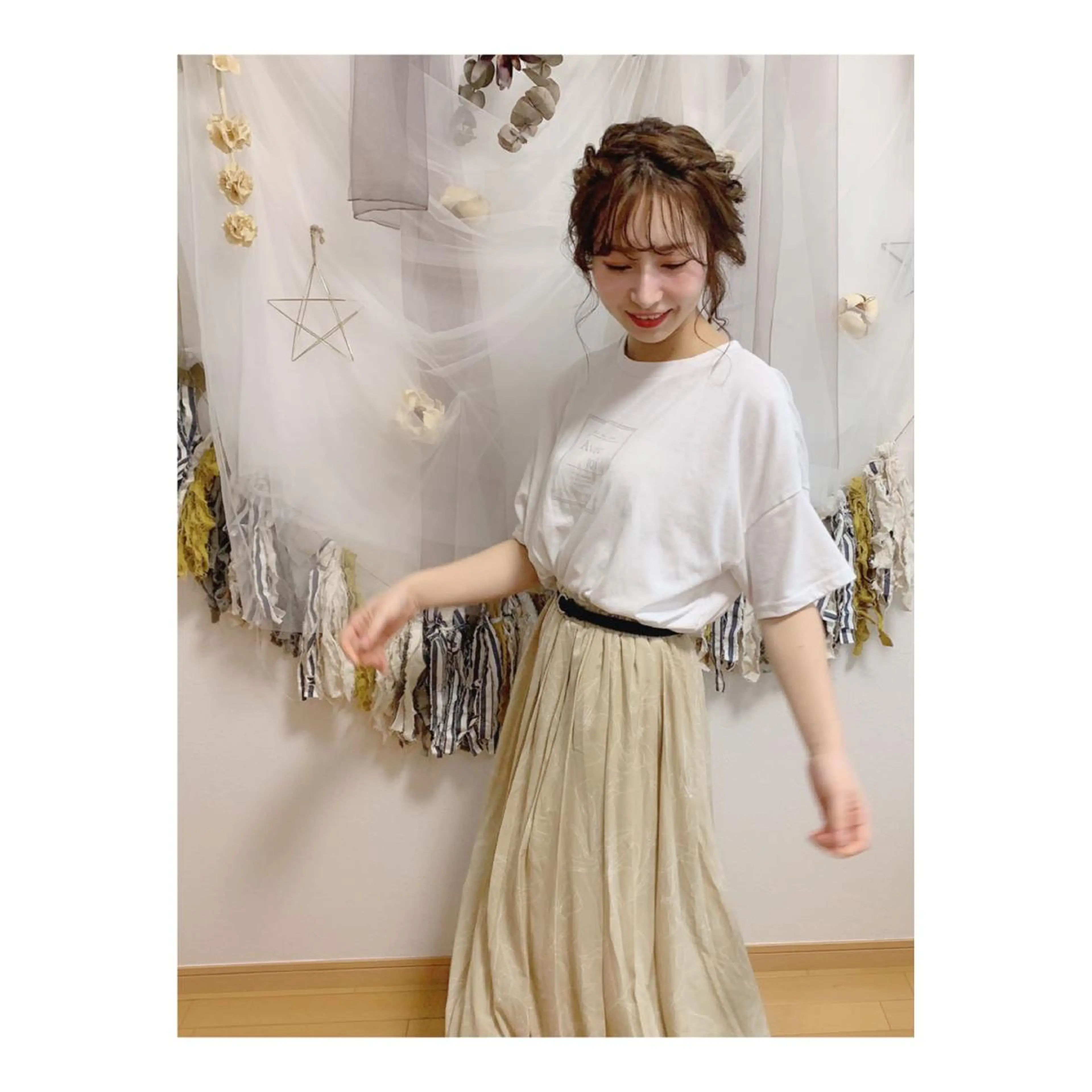 ミディアム ヘアアレンジ ヘアアンドメイクムタ 新居のヘアスタイル