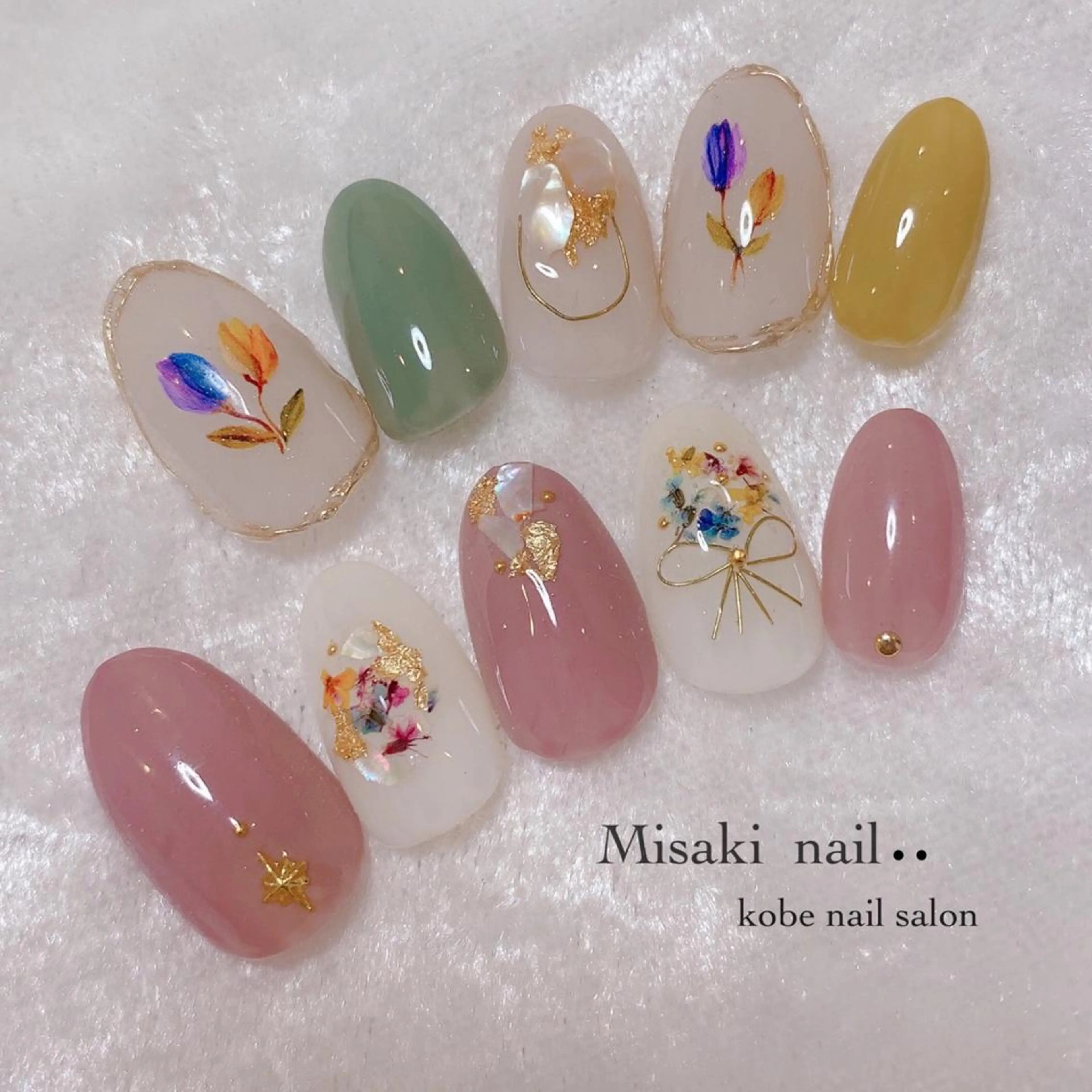 ネイル 韓国ネイル ワンホンネイル ハンドネイル nailsalon miinailsのネイルデザイン