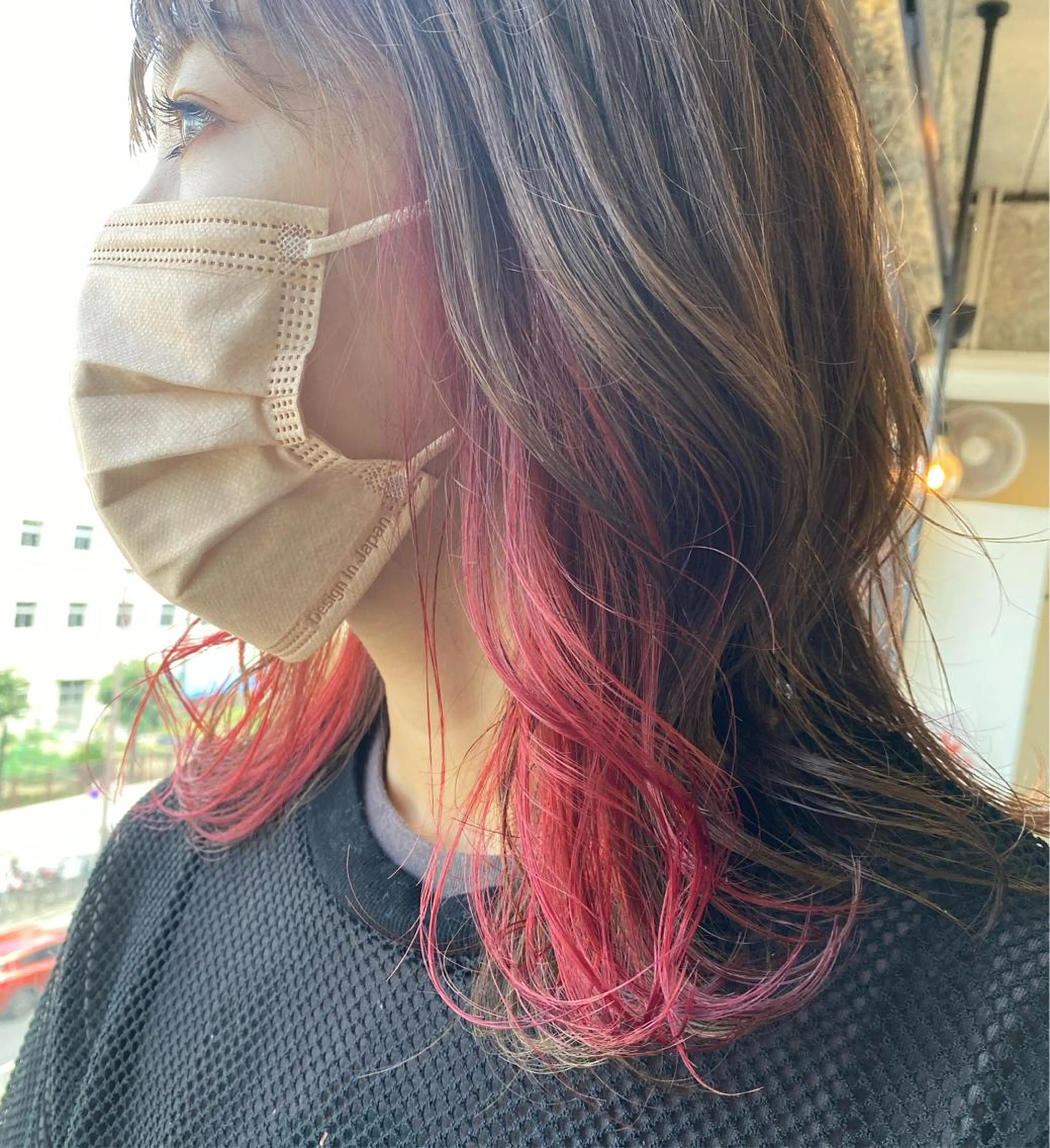 ミディアム カラー ピンクカラー HARUKA🍒 toccaのヘアスタイル