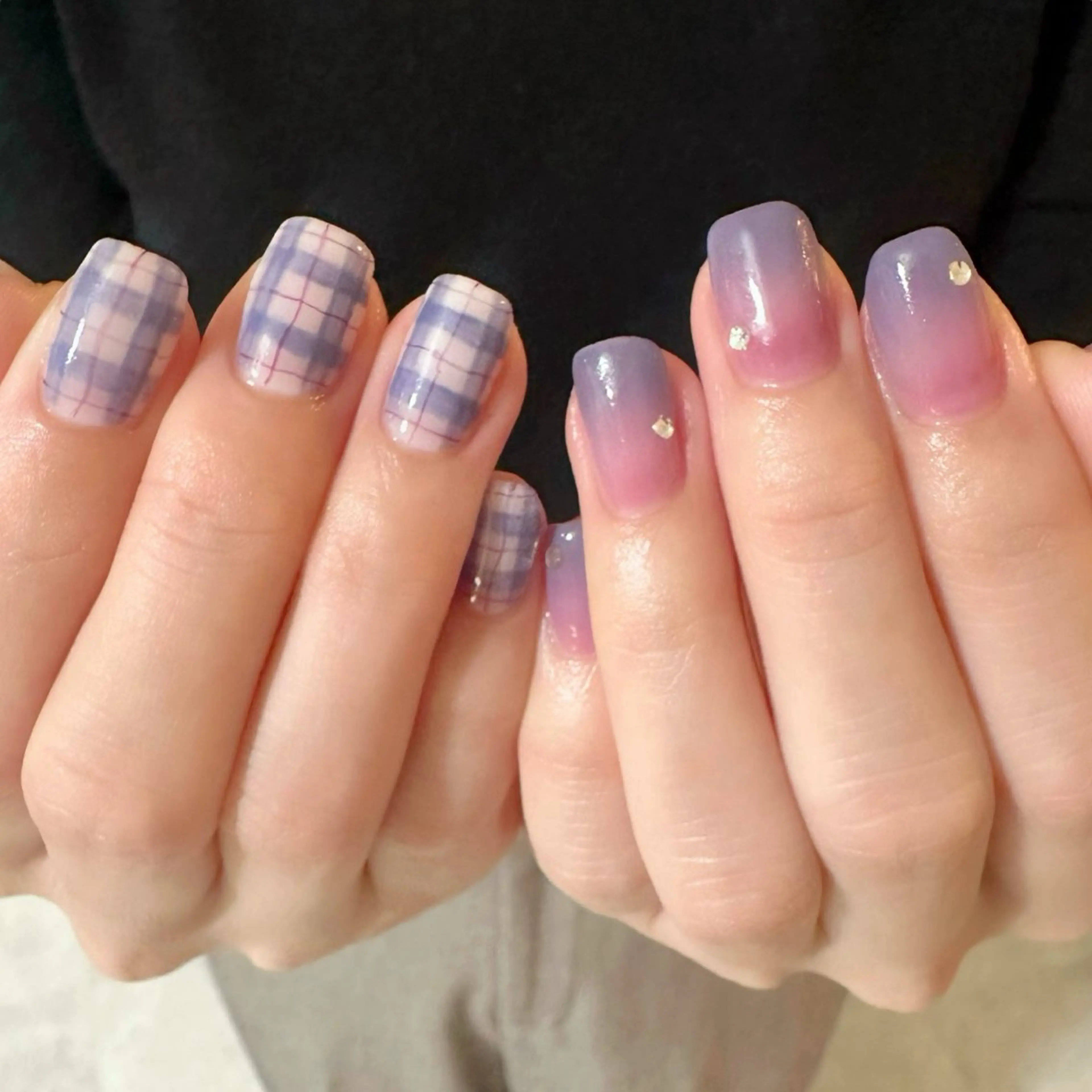 ネイル ブルー 氷ネイル・うるうるネイル 韓国ネイル ニュアンスネイル 冬ネイル 🪞KAPE NAIL 🪞のネイルデザイン
