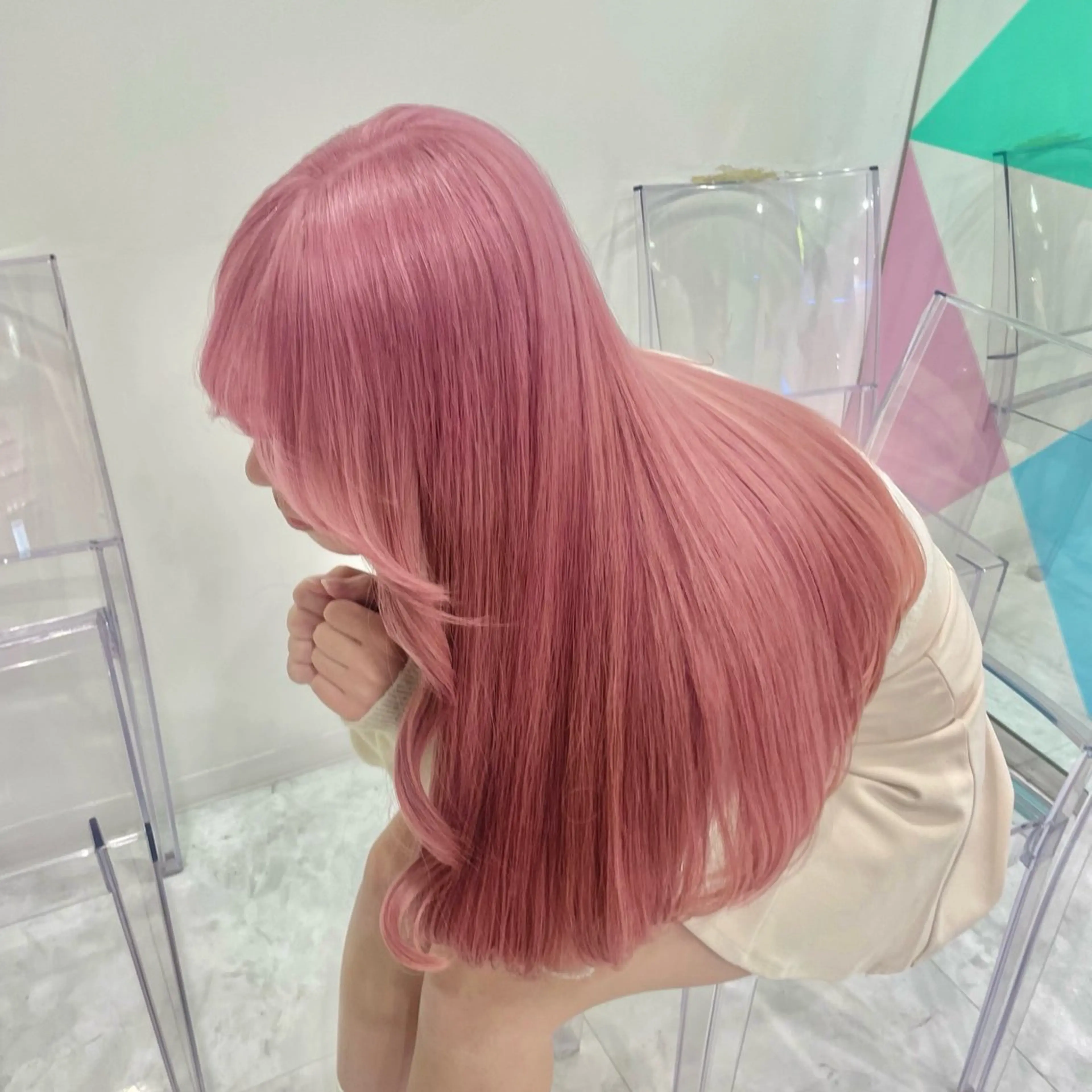 ミディアム カラー 🎀🧁ダメージレス 艶髪カラー🧁🎀のヘアスタイル