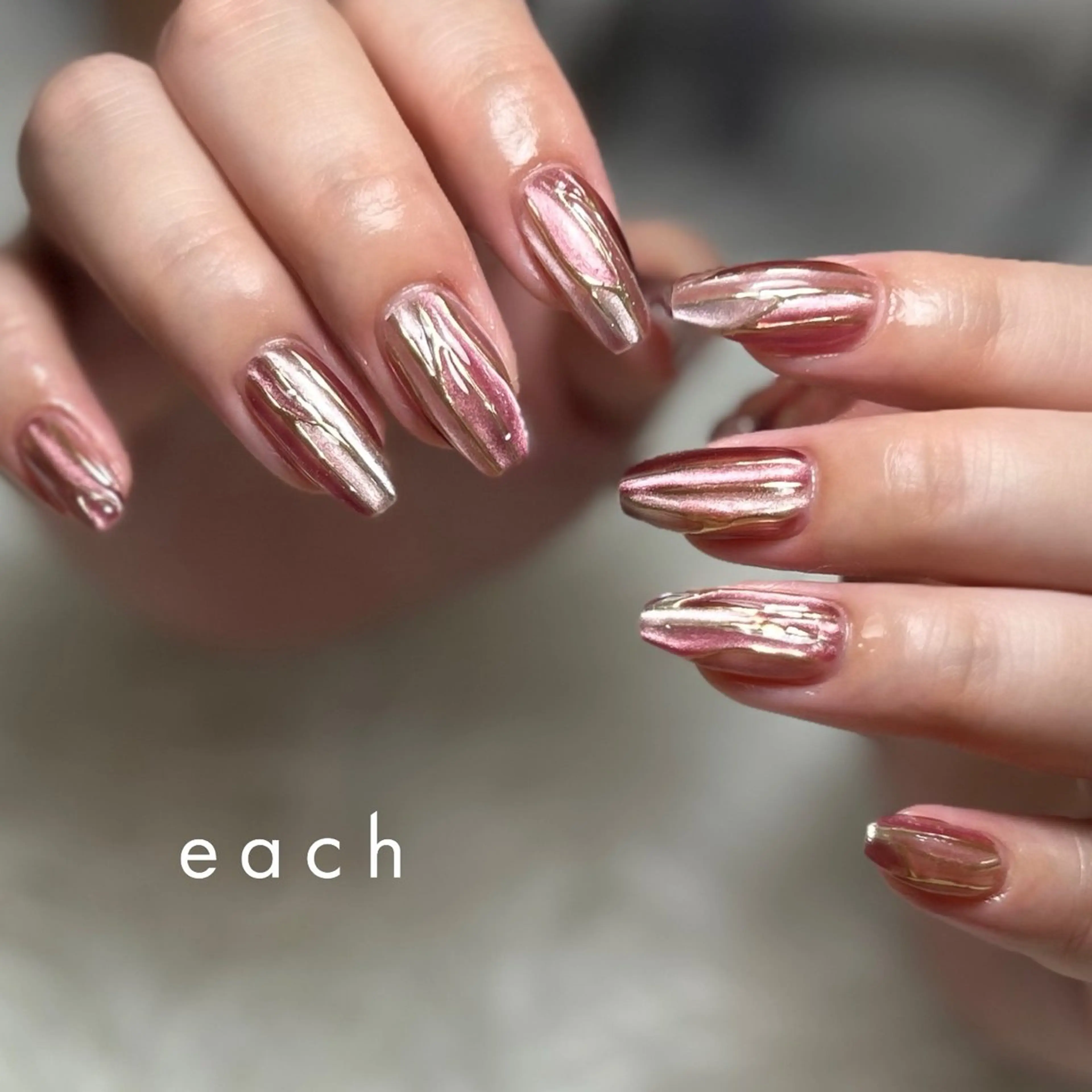 ネイル 氷ネイル・うるうるネイル マグネットネイル filon nail kanako🕊のネイルデザイン