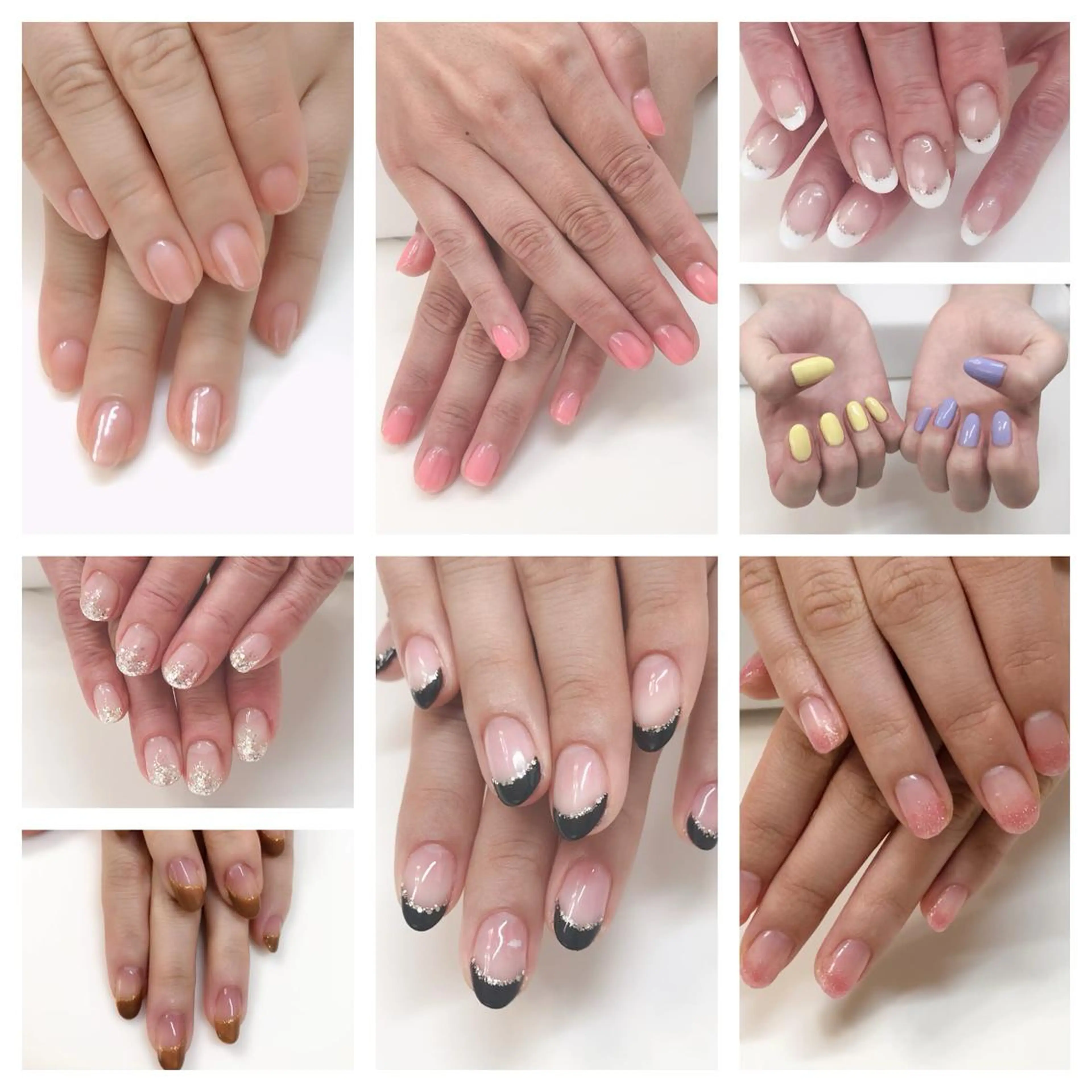 オフなし💅　シンプルネイル💅✨（ラメグラ・ワンカラー¥3500フレンチ・カラーグラデ¥4000）の写真