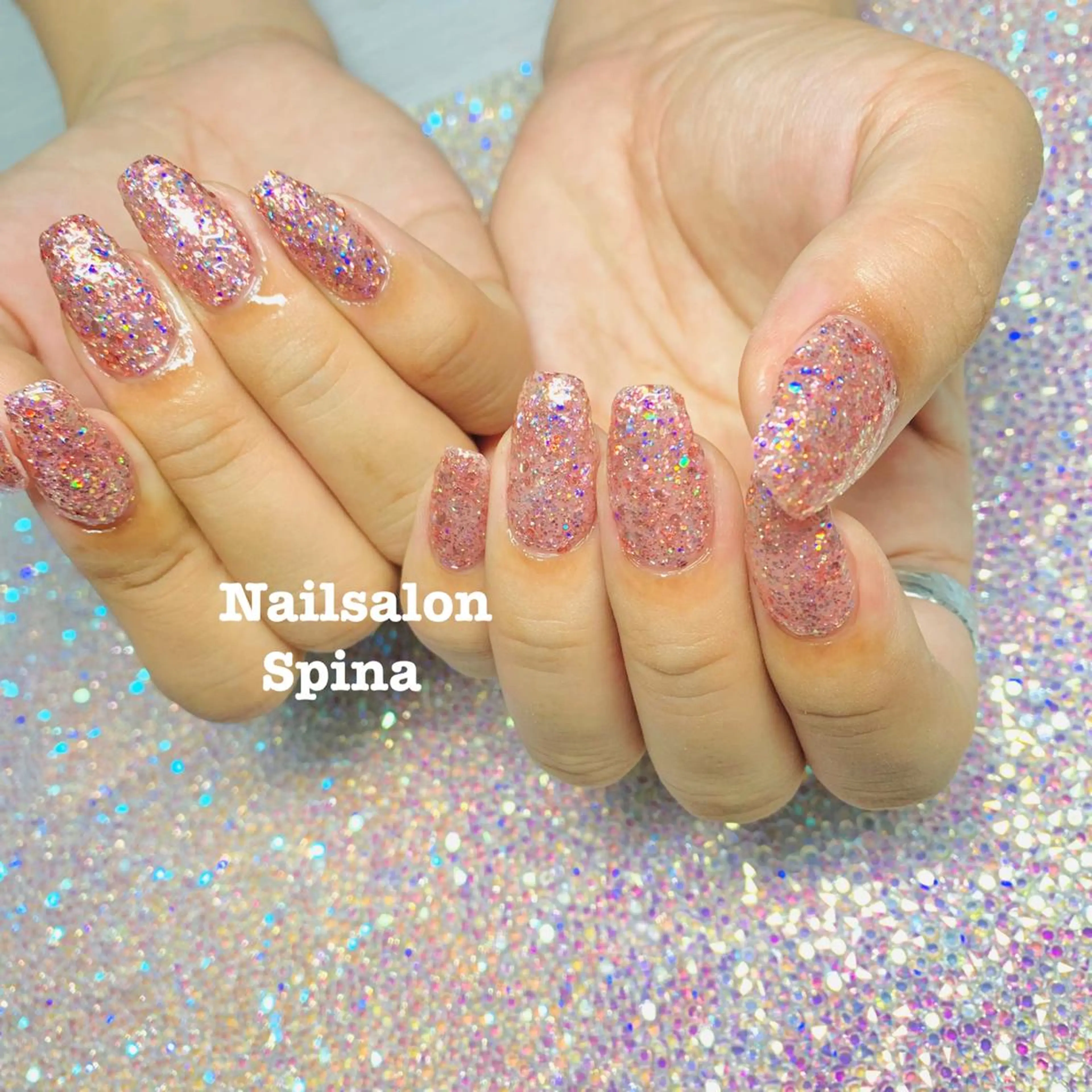 ネイル ジェルネイル キラキラネイル ラメ(グリッター) パラジェル スカルプネイル Nail&Eye Spina 琴美のマツエク・マツパデザイン