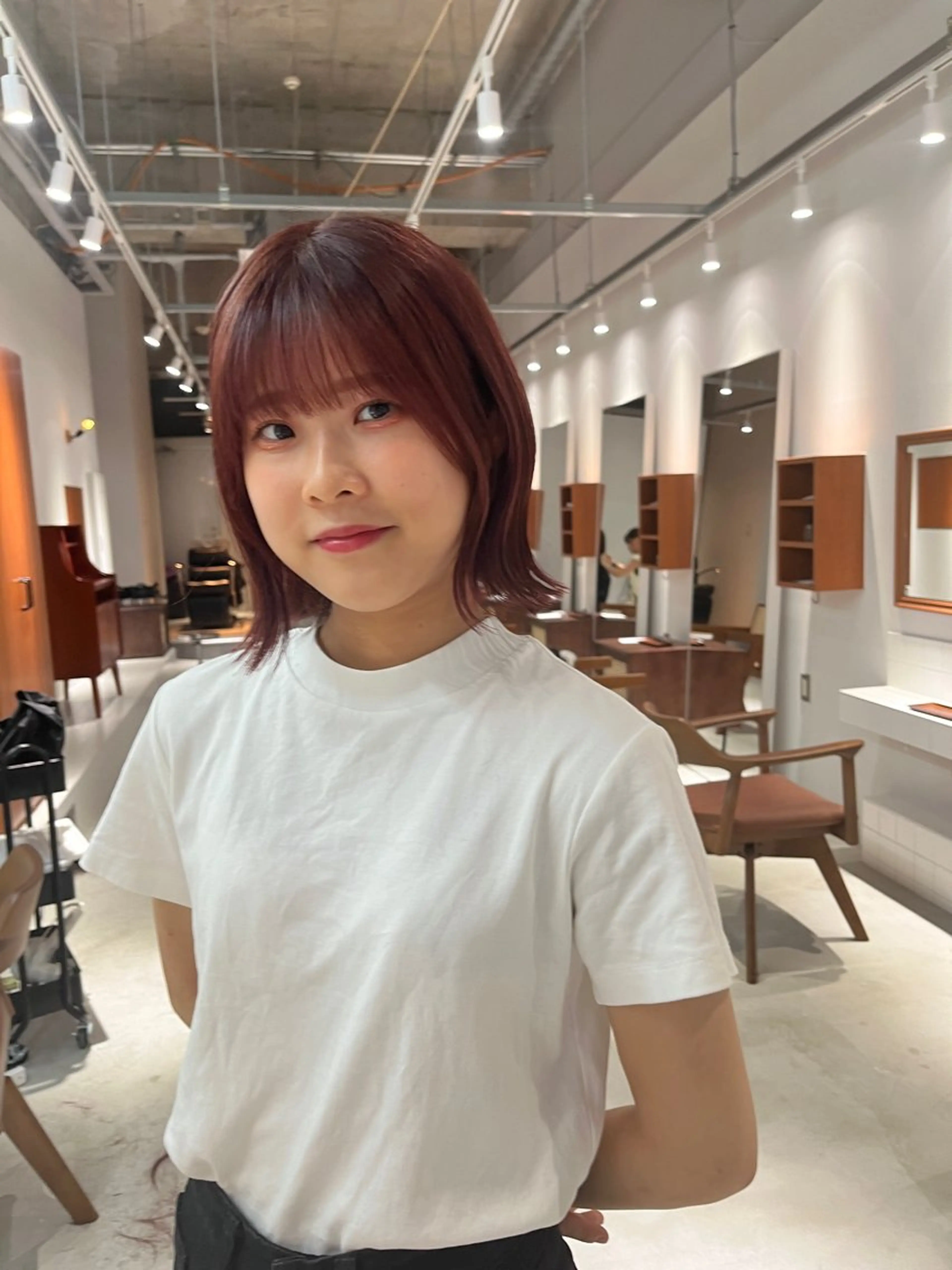 ミディアム カラー 加藤 悠真のヘアスタイル