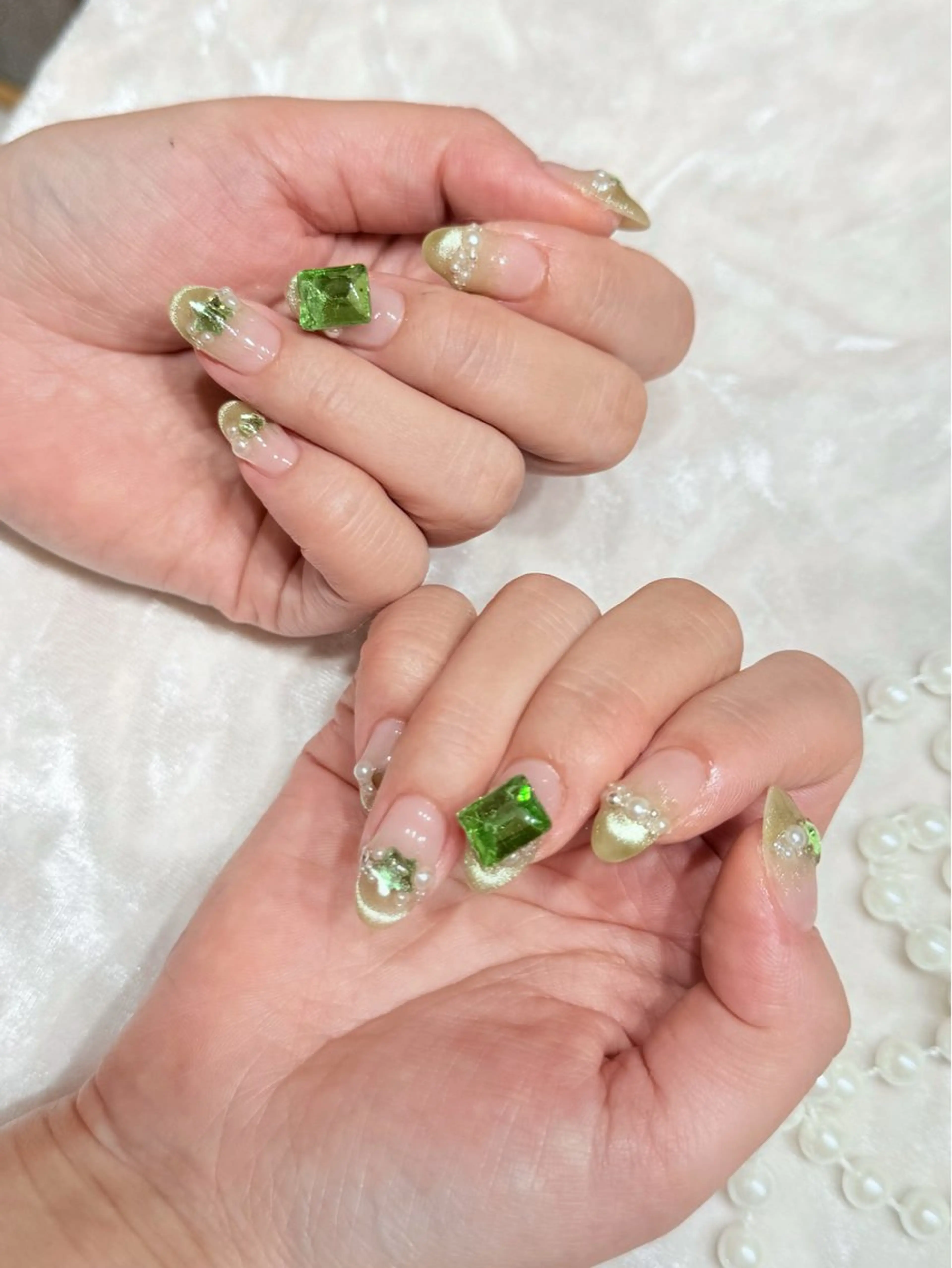ネイル アートネイル フットネイル ジェルネイル ハート マグネットネイル babarla Nailのネイルデザイン
