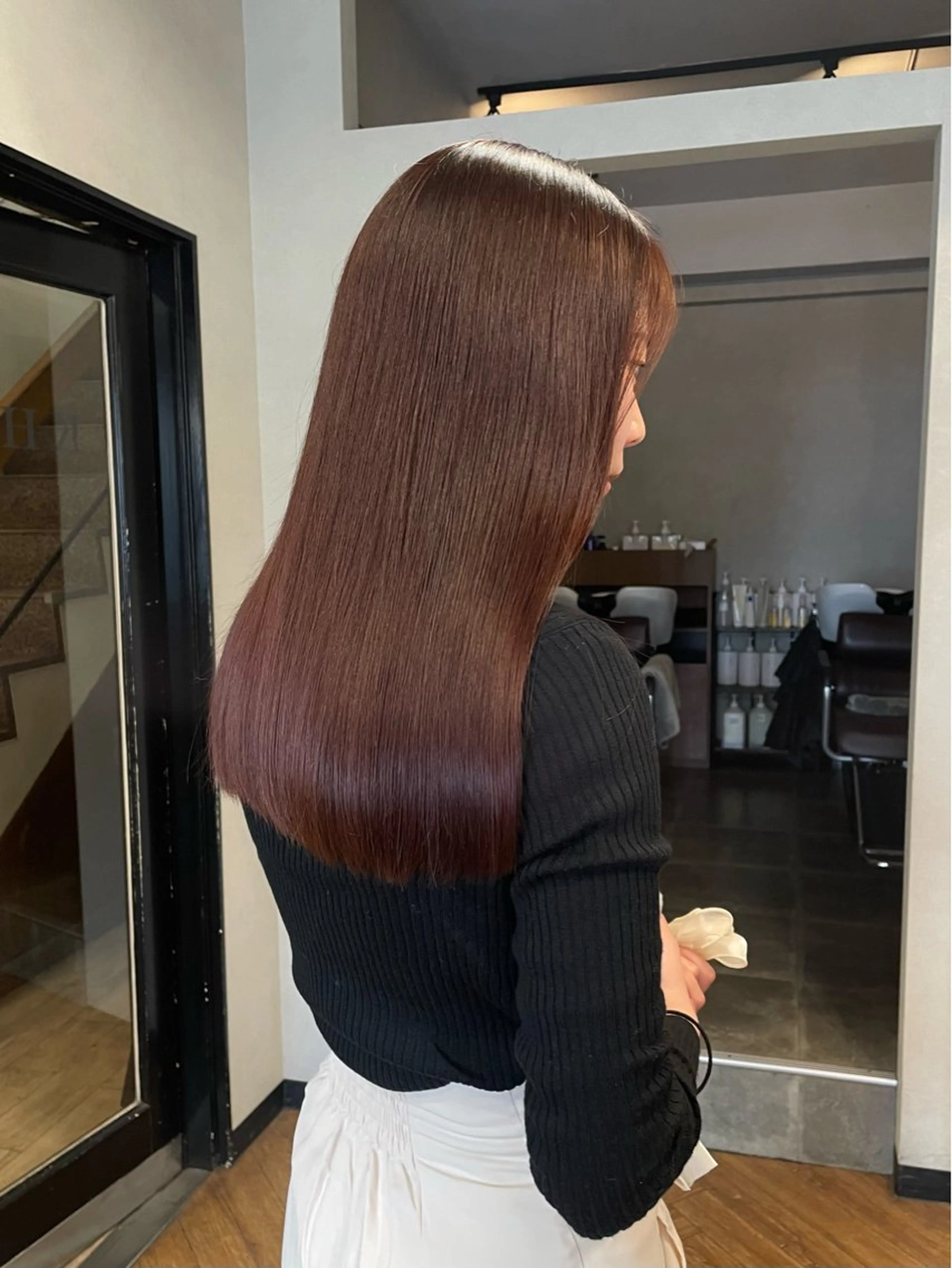 セミロング カラー ピンクカラー yukiho / 梅田美容室/レイヤーのヘアスタイル