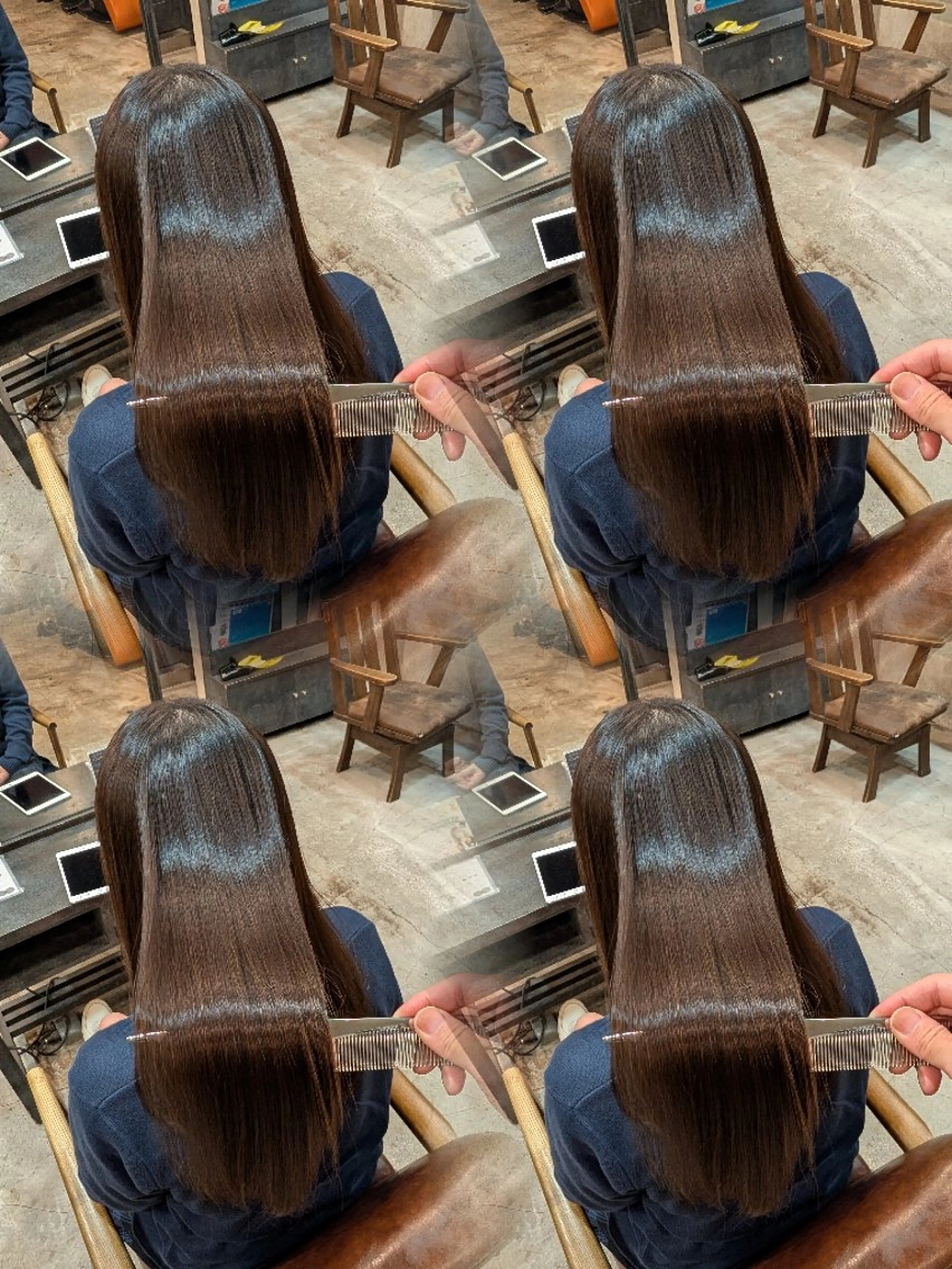 ロング パーマ カラー 縮毛矯正 トリートメント 美髪矯正/縮毛矯正/ 髪質改善/店長 山下のヘアスタイル