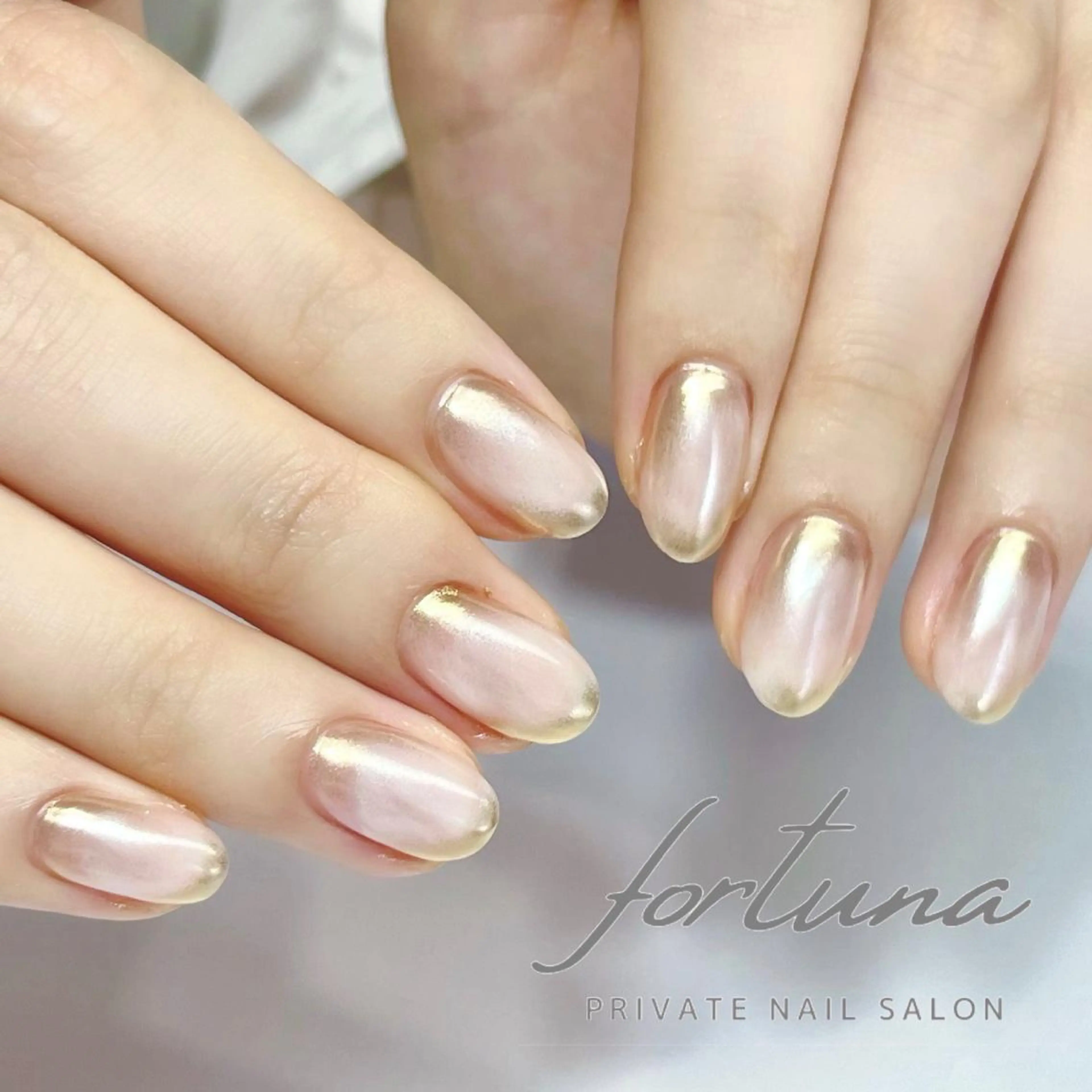 ネイル ミラーネイル ニュアンスネイル fortuna 武藤裕美のネイルデザイン