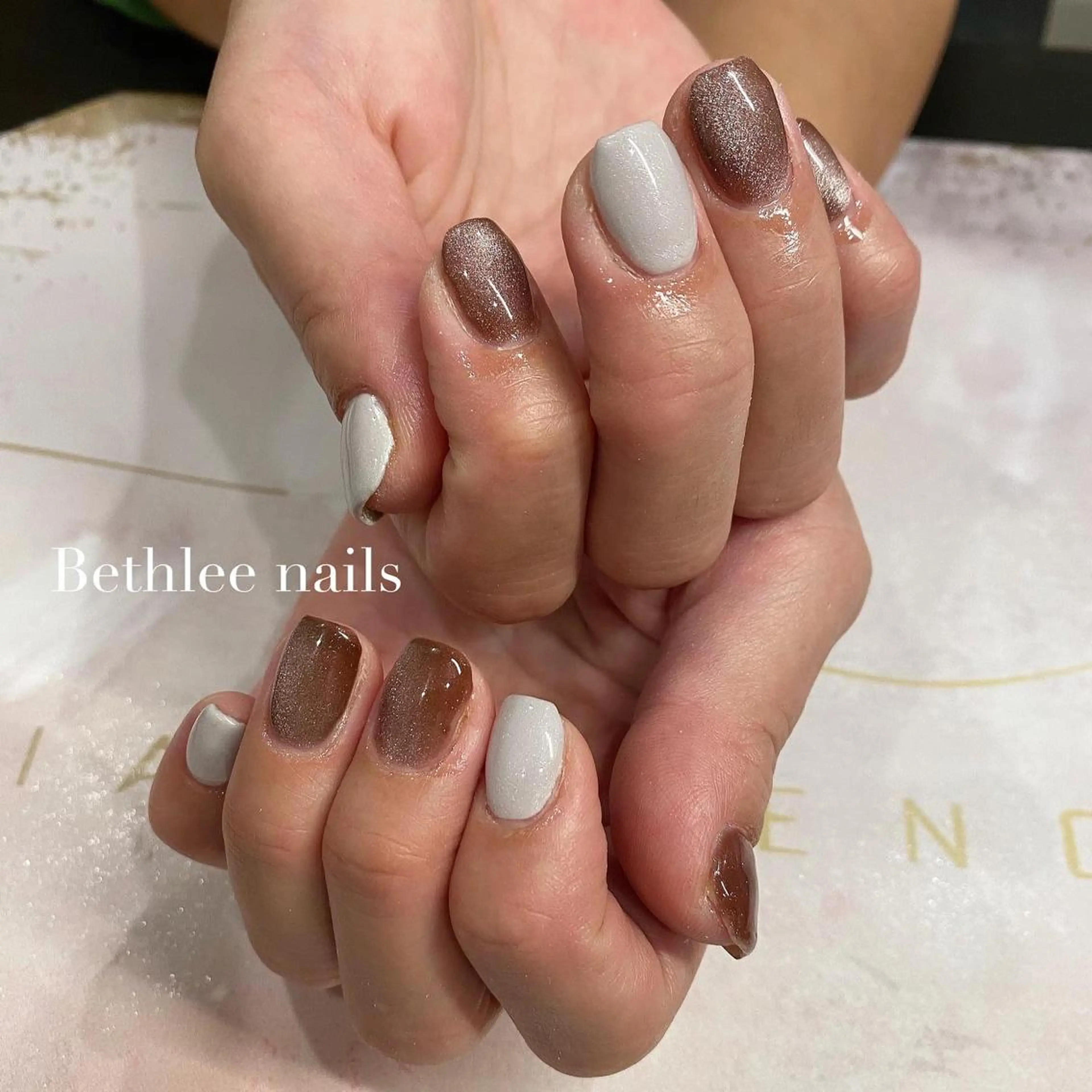 ネイル マグネットネイル ハンドネイル Bethlee nailsのネイルデザイン
