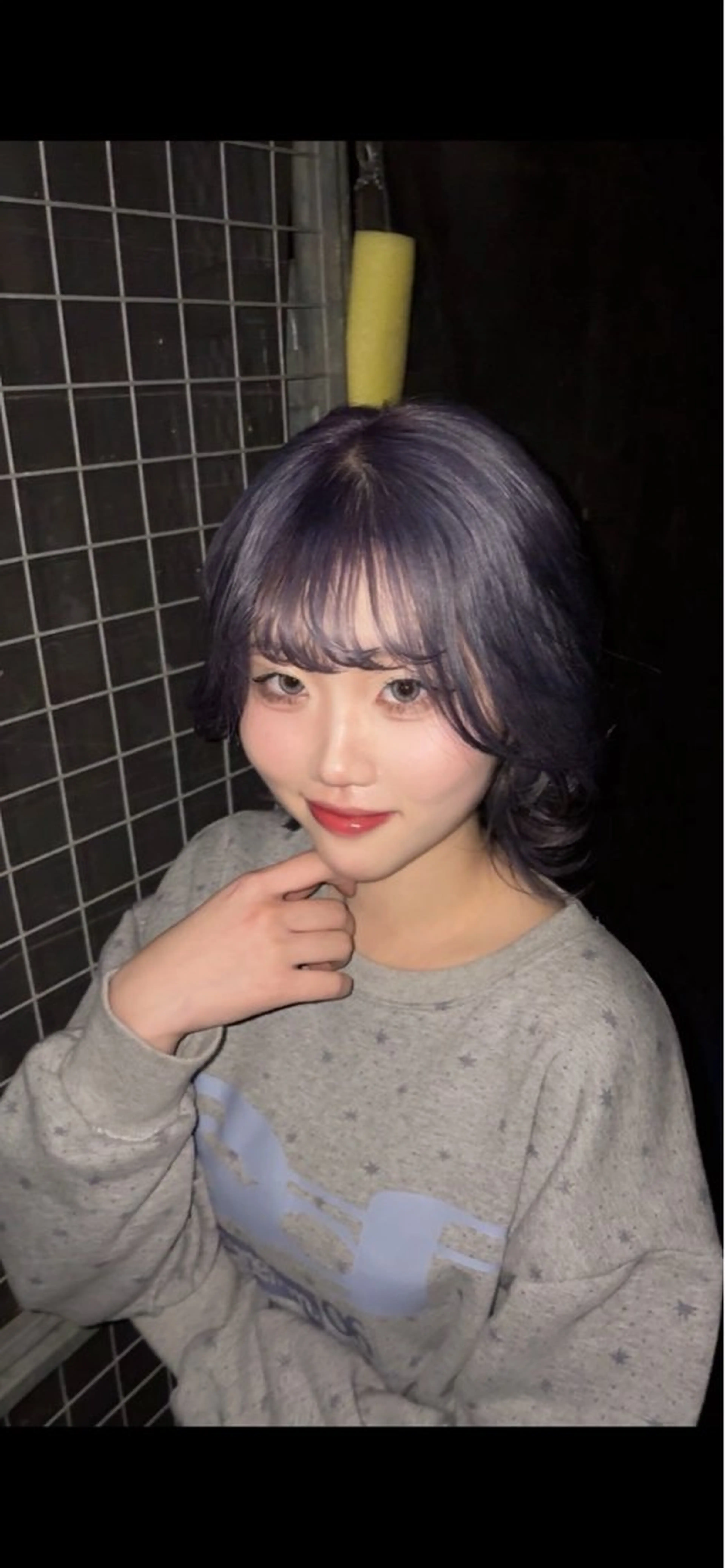 ミディアム カラー ヘアカラー 山本 瑠虎のヘアスタイル