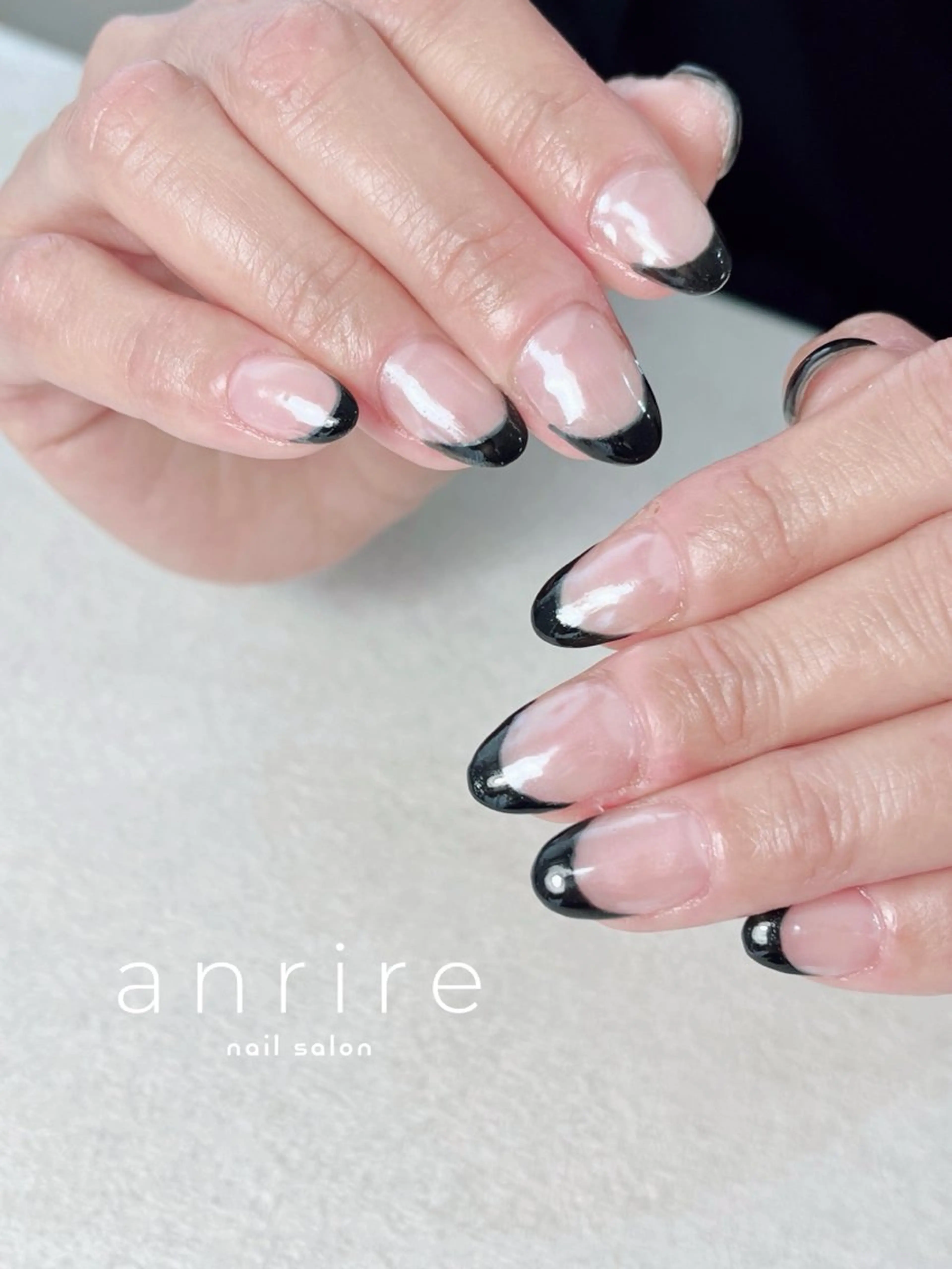 ネイル フレンチネイル ジェルネイル ミラーネイル パラジェル シンプルネイル ハンドネイル nailsalon anrireのネイルデザイン