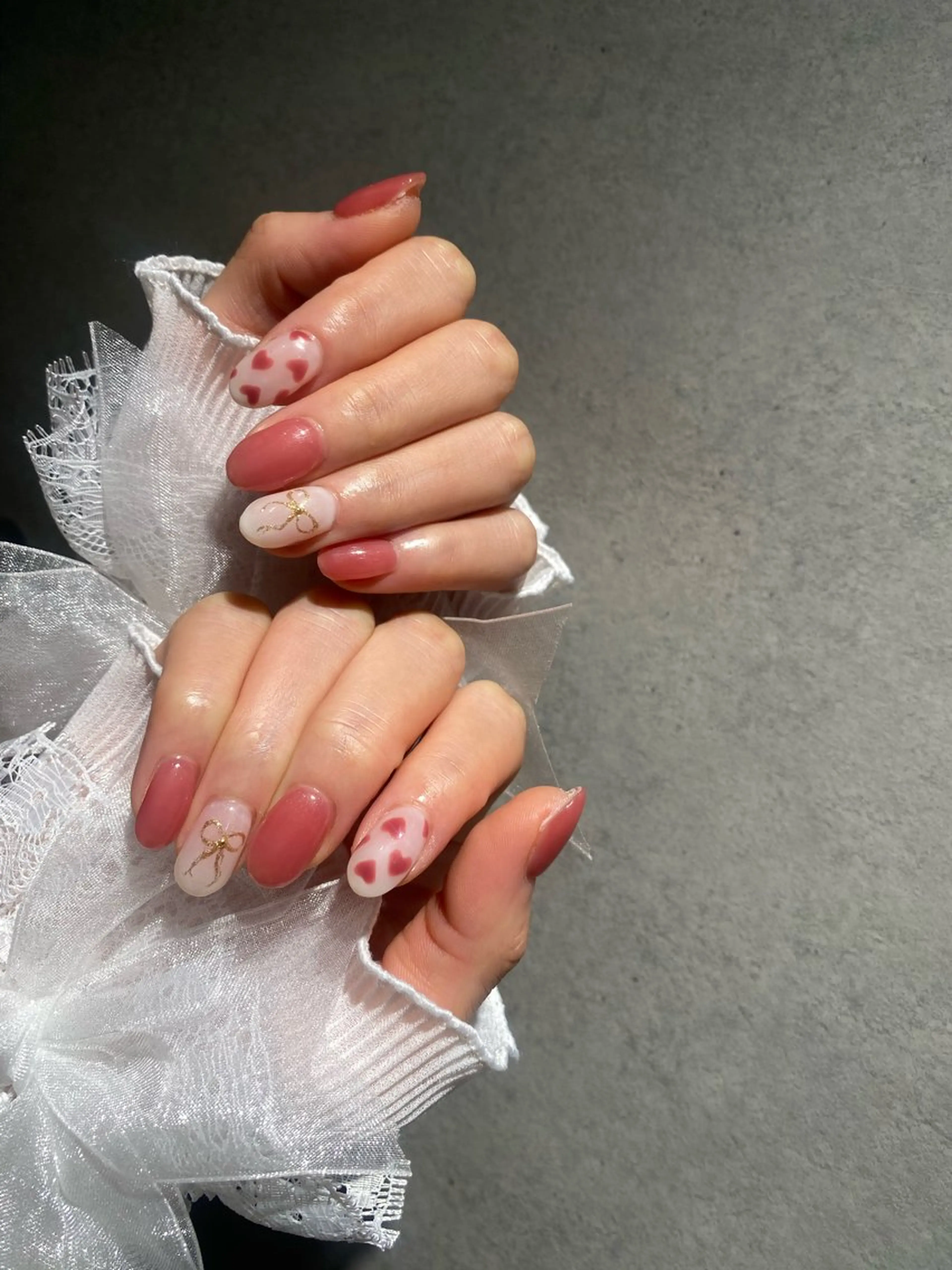 ネイル I-nailロング /ワンホン/キラキラのネイルデザイン