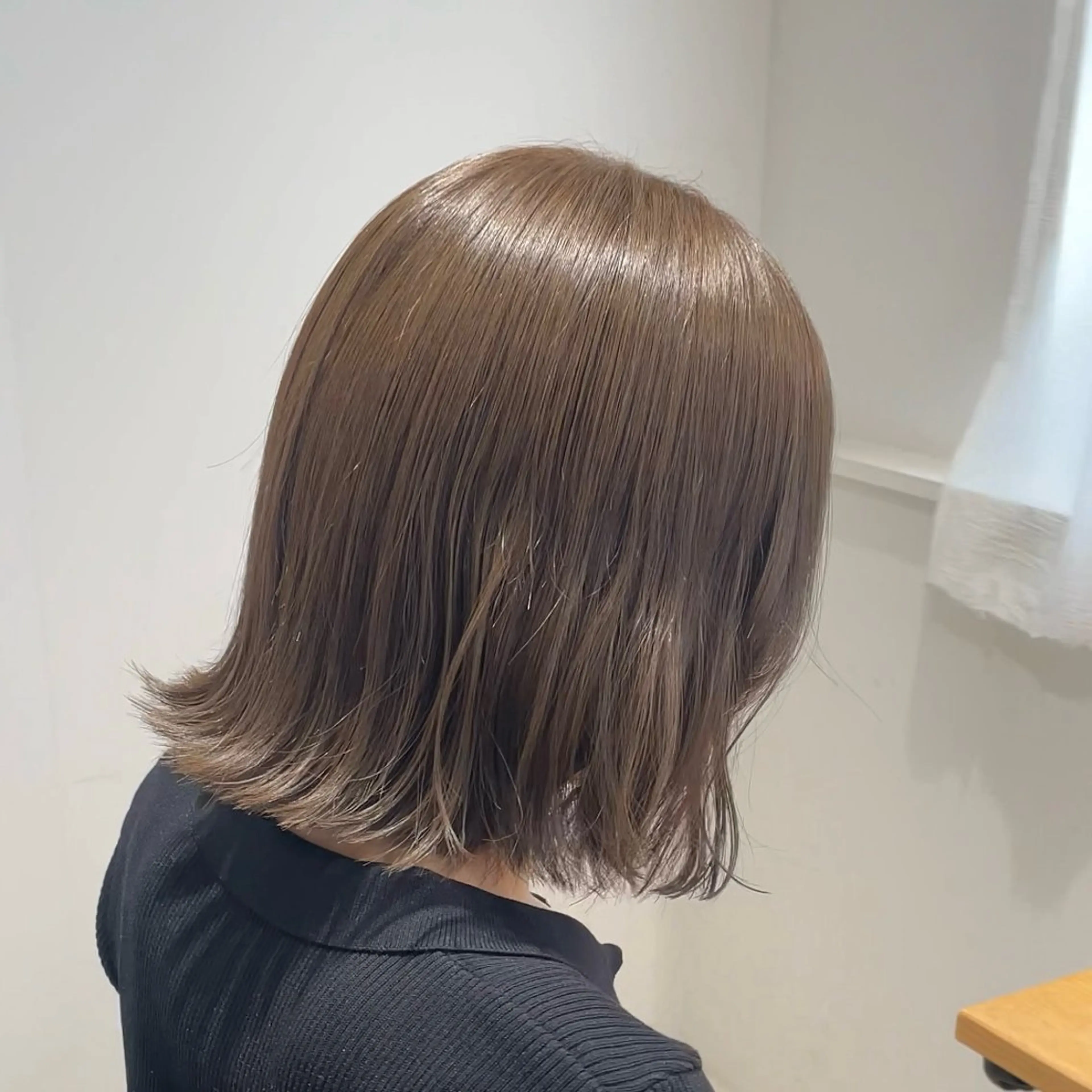 ミディアム カラー ベージュカラー ヘアカラー トリートメント 横浜パーマ🌐ボブ✨ 暖色カラーもえかのヘアスタイル