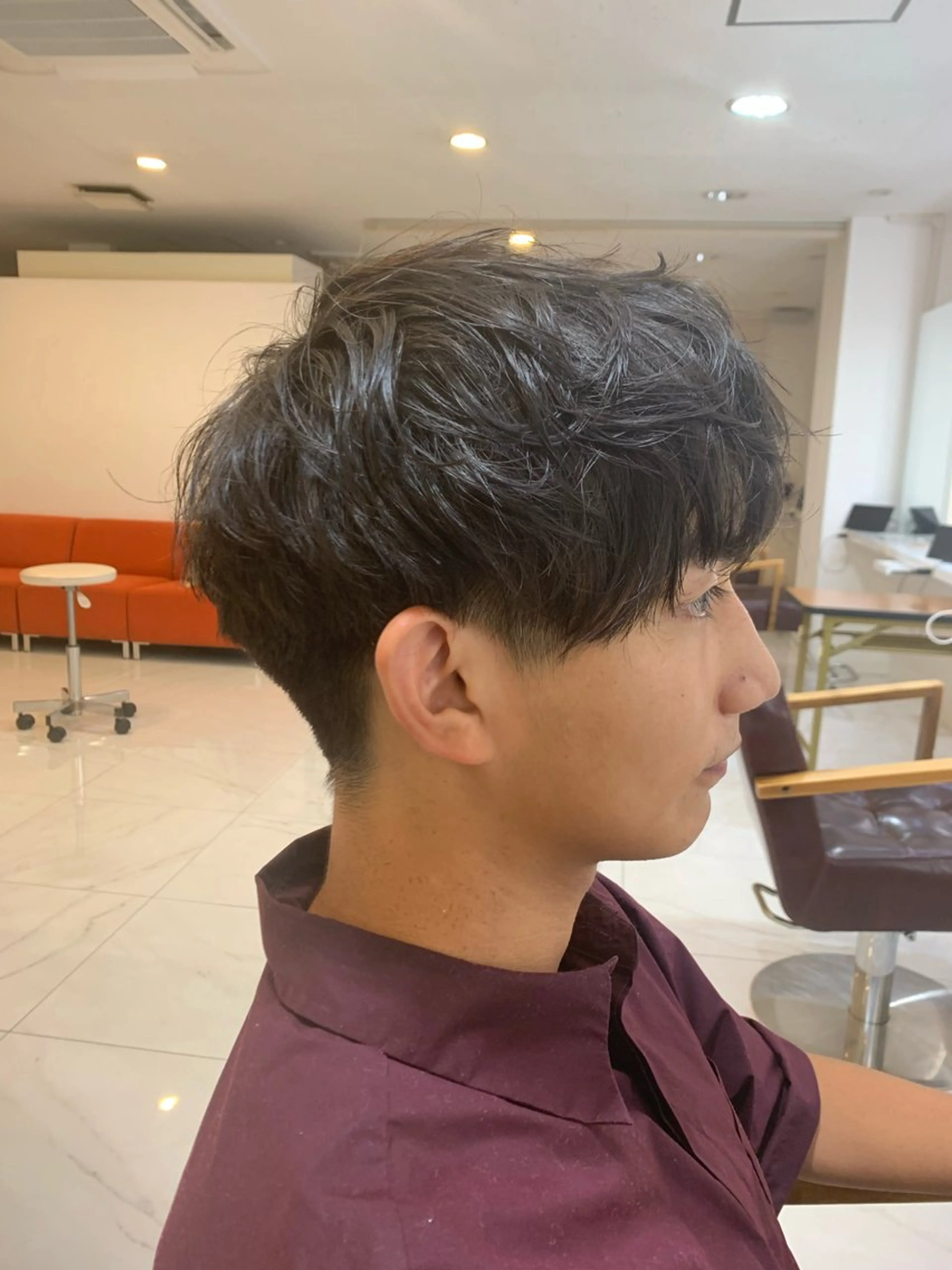 ショート パーマ メンズ パーマ レベンス田町 西谷悠のヘアスタイル