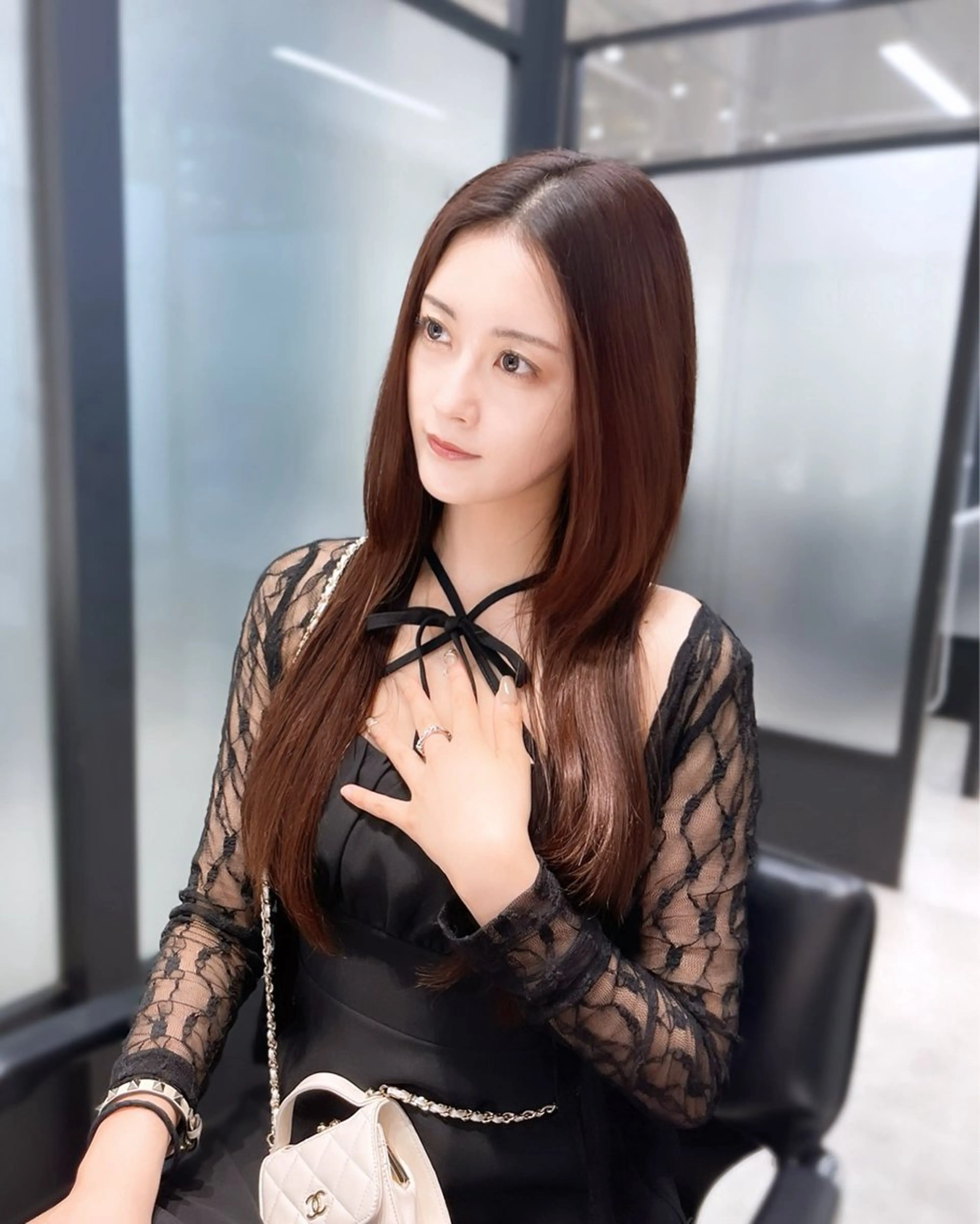 セミロング 韓国風ヘア レイヤーカット カット トリートメント 韓国レイヤーカット 髪質改善▫️水野有真のヘアスタイル