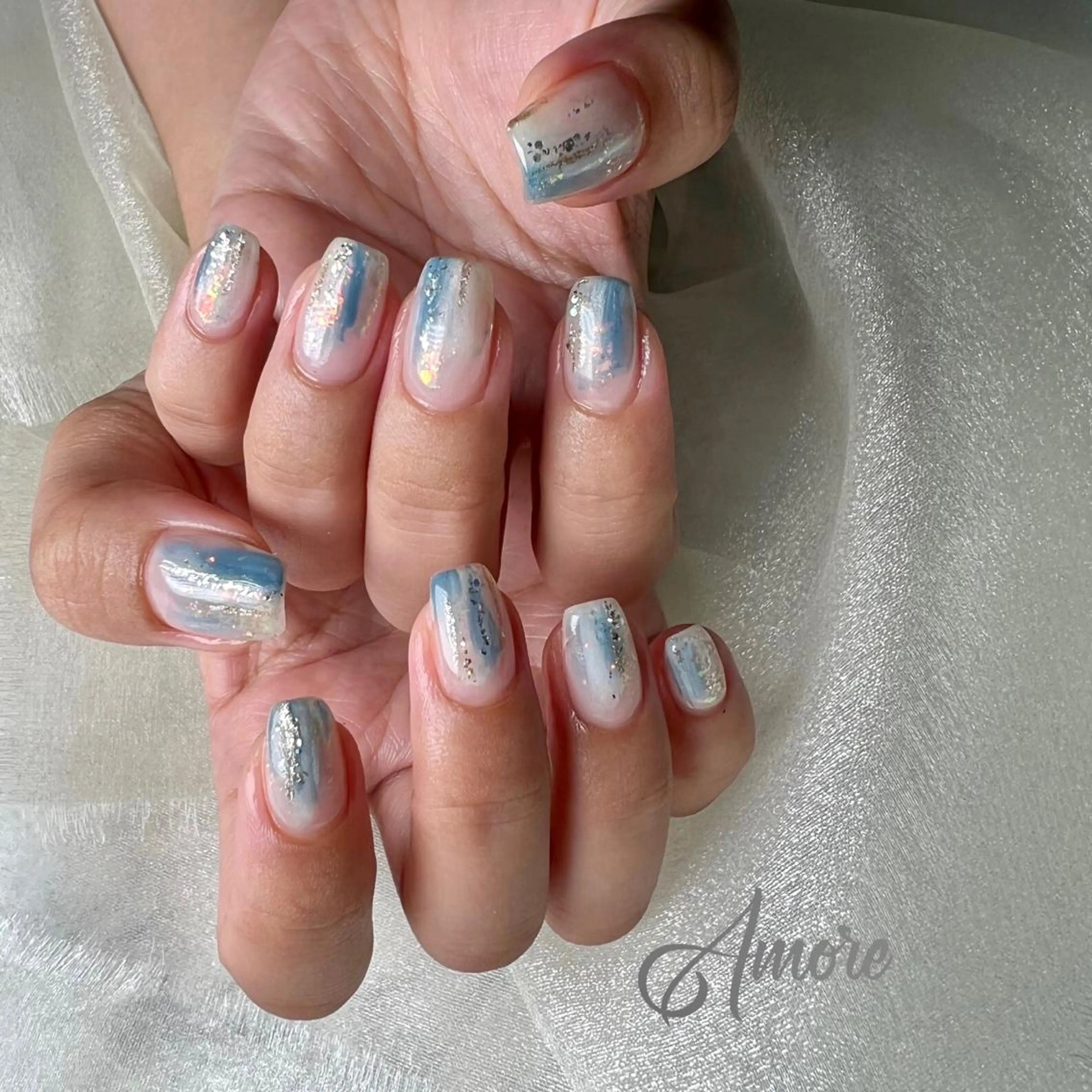 ネイル ジェルネイル 氷ネイル・うるうるネイル マグネットネイル ミラーネイル ニュアンスネイル You kyehwaのネイルデザイン