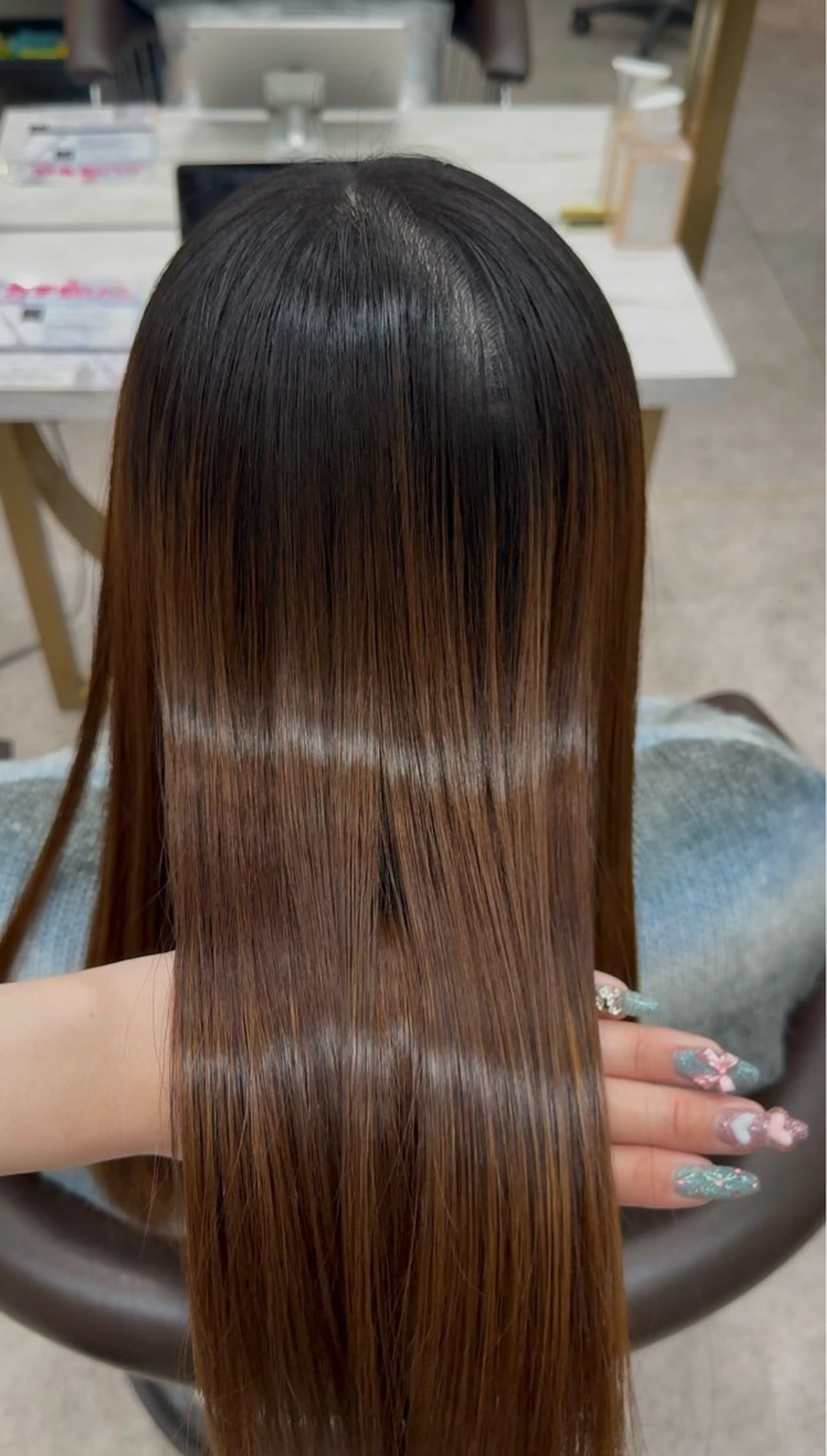 ロング 縮毛矯正 縮毛矯正 Nanami / ベージュ/グレージュのヘアスタイル