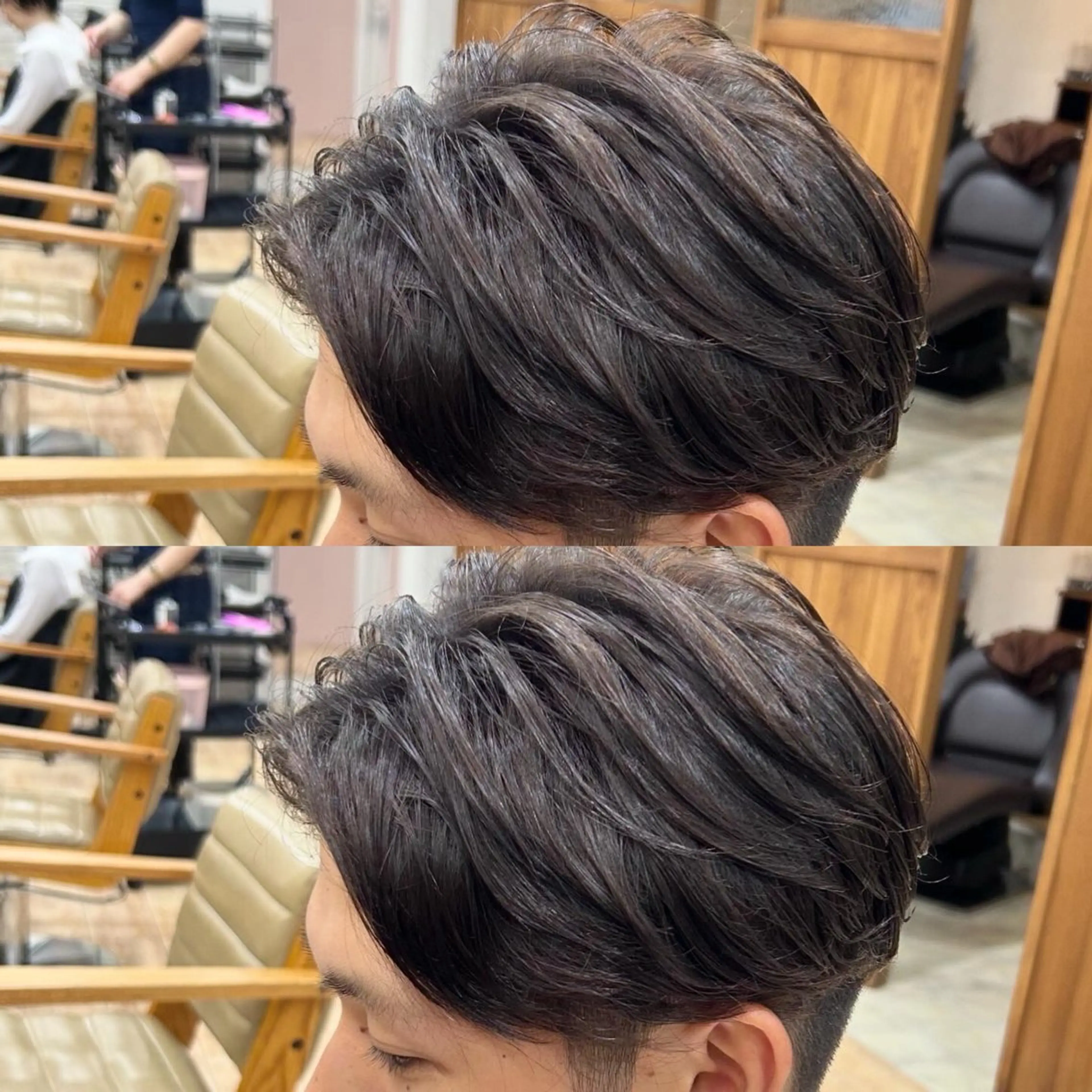 パーマ メンズ センターパート カット パーマ 学生指名率No.1 YUTOのヘアスタイル