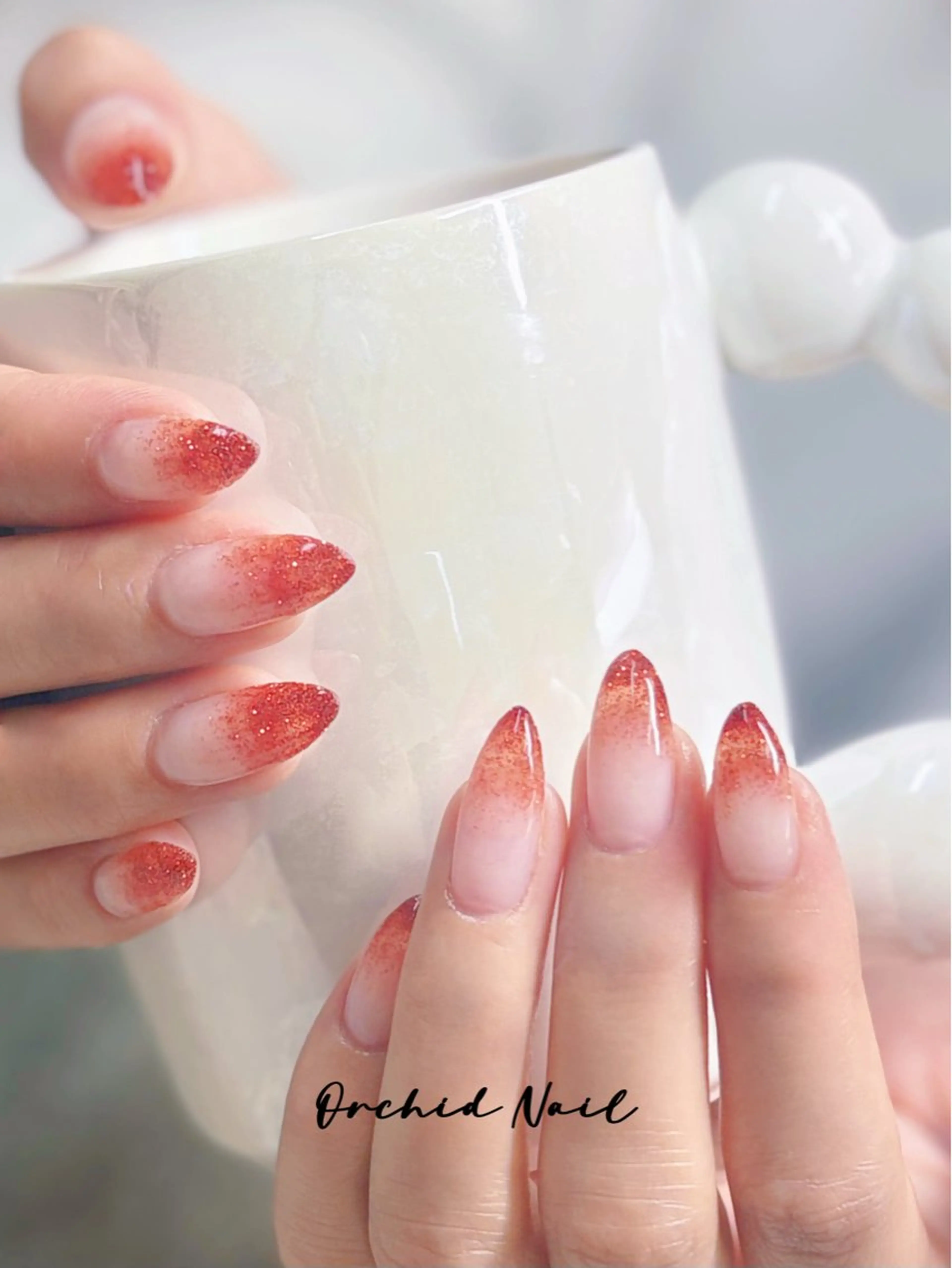 ワンカラー、ラメグラデーション　他店オフありの写真