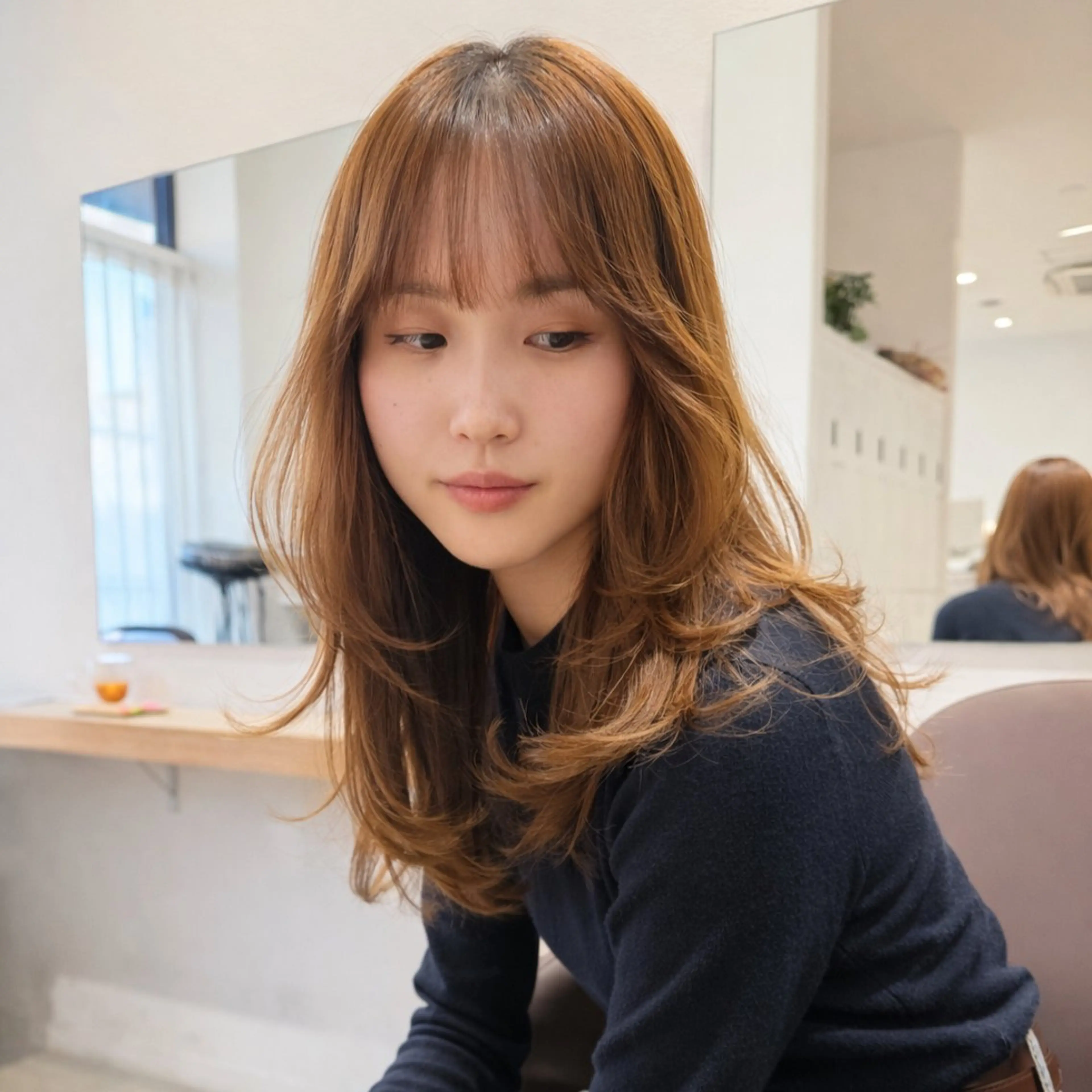 お顔まわりカット💇‍♀️+Cinciオリジナルトリートメント【似合わせカットで小顔に💕】かわいい巻きでお仕上げも◎の写真