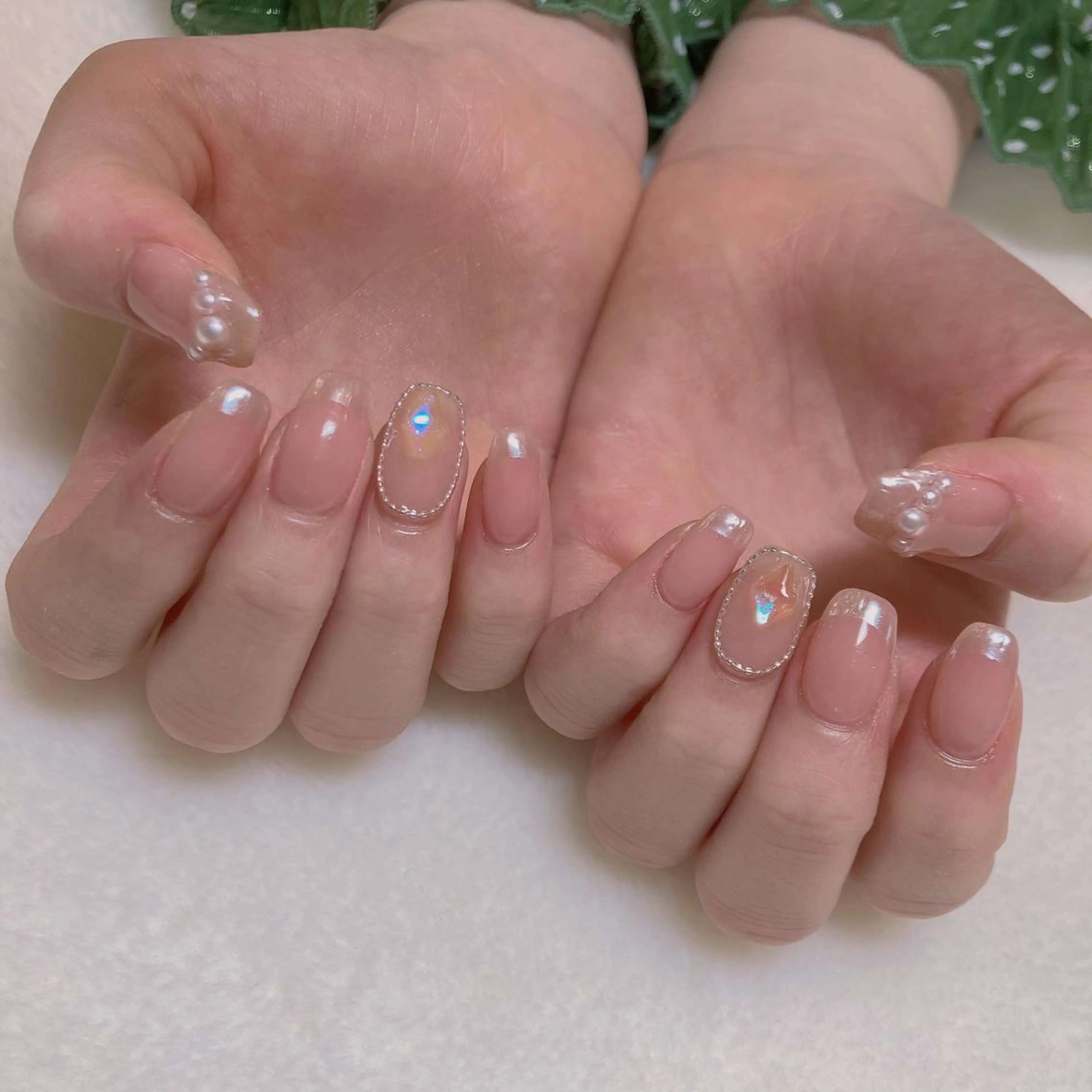 ネイル ハンドネイル 韓国ネイル/ワンホン ネイル🎀表参道3分のネイルデザイン